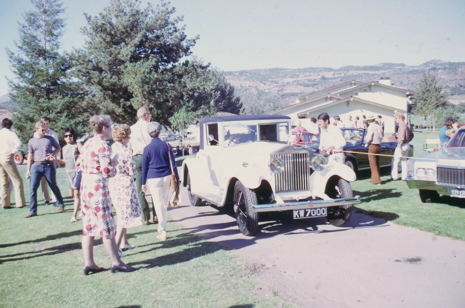 Vintage Rolls-Royce Automobile at Outdoor Car Show, 1970s (Misfiled in Vietnam 1968 TET Collection)