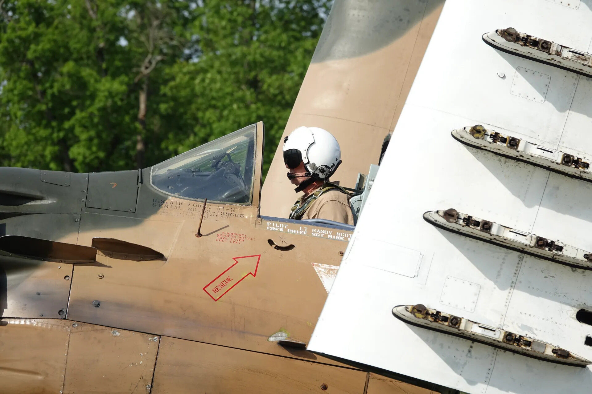 Pilot in Cockpit of Restored A-1H Skyraider 'TC 665,' May 2019 Event