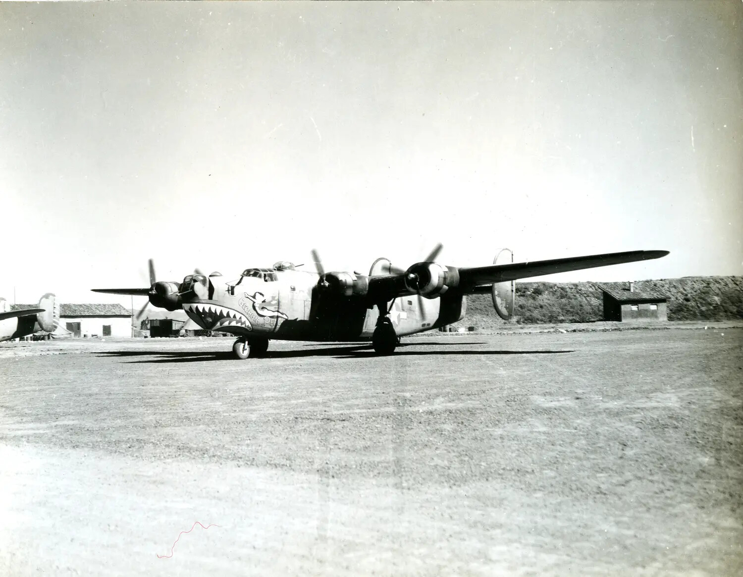 B-24 Liberator Bomber with Shark-Mouth Nose Art, China-Burma-India Theater, WWII