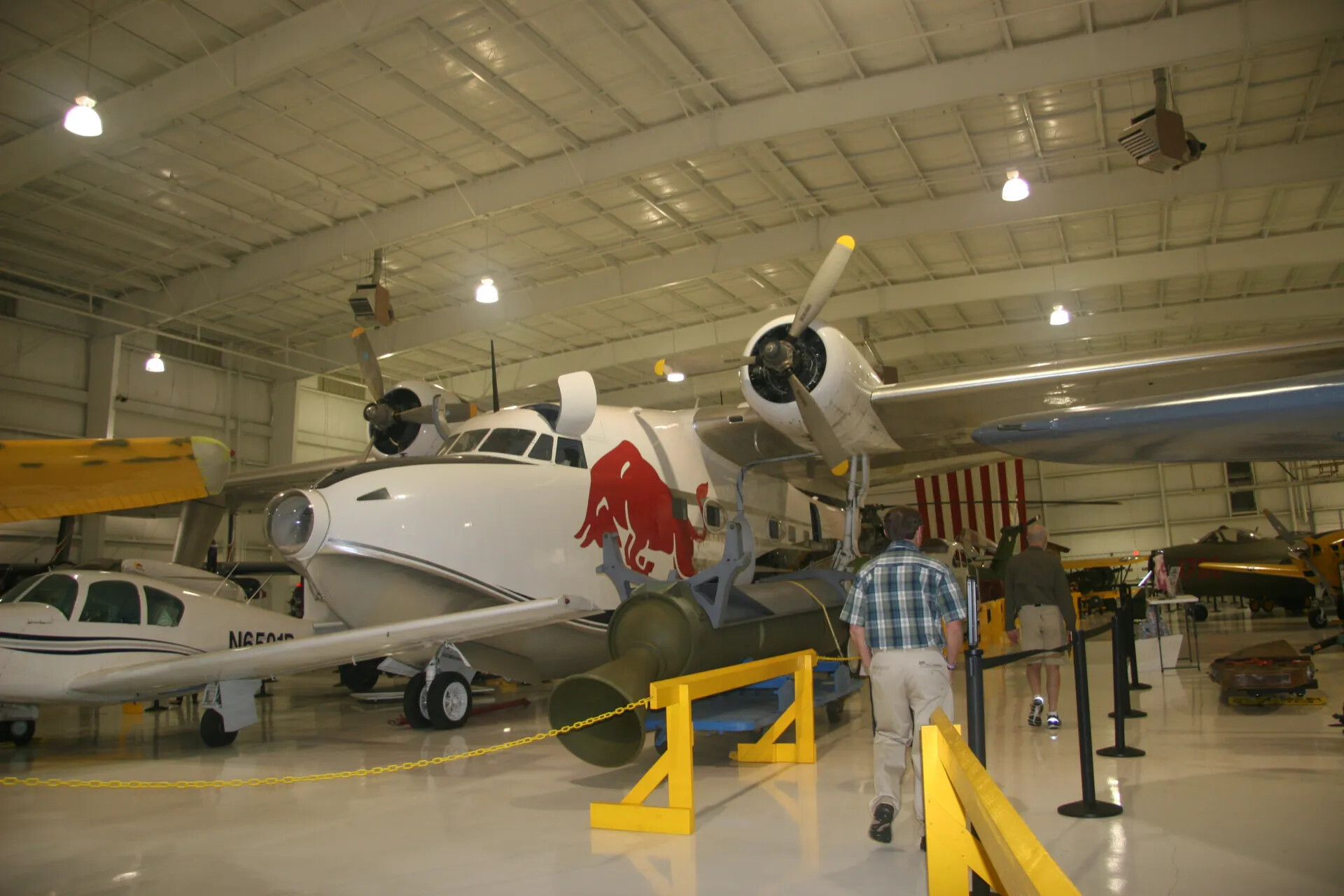 Grumman HU-16 Albatross Amphibious Aircraft on Static Display, Aviation Museum Hangar