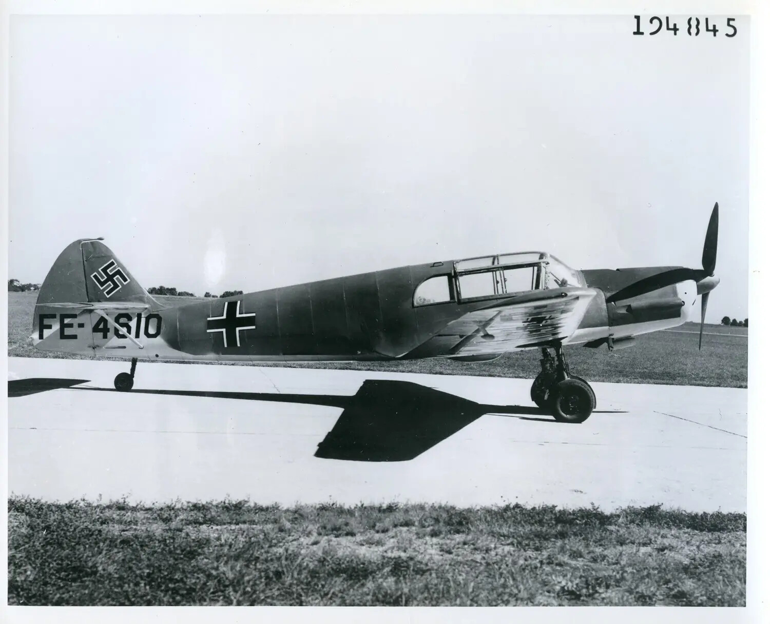Captured Messerschmitt Bf 108 "Taifun" in U.S. Foreign Evaluation Markings, FE-4610