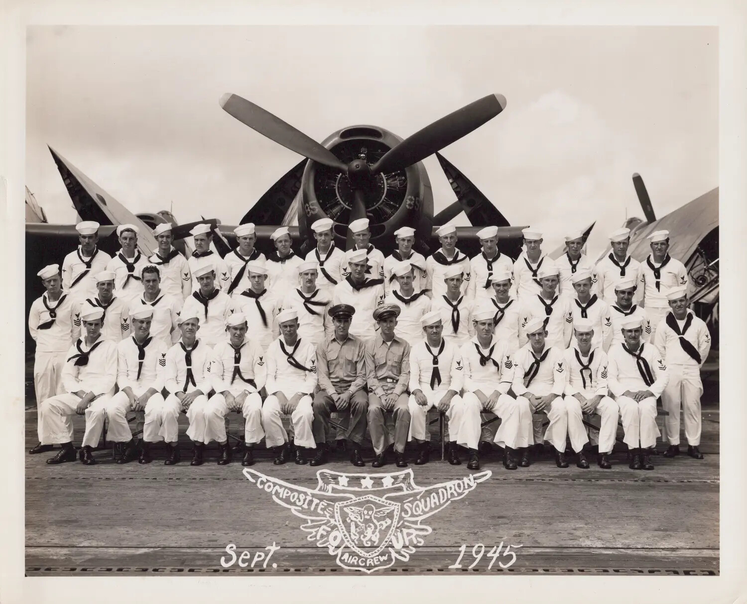 Composite Squadron Four Air Crew Group Portrait, September 1945
