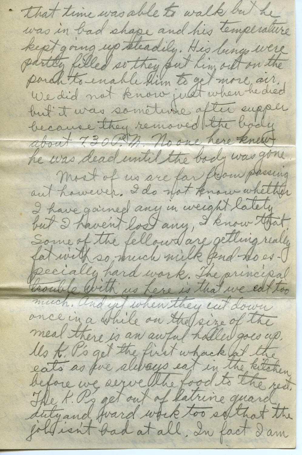 Handwritten Letter Page 'D,' Pvt. Willis W. Wagener, January 19, 1918 (WWI Correspondence Collection)