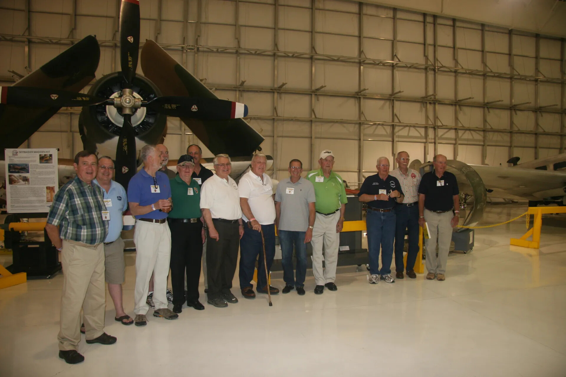 Veterans Group Photo with Restored A-1 Skyraider, Reunion Event, 2016