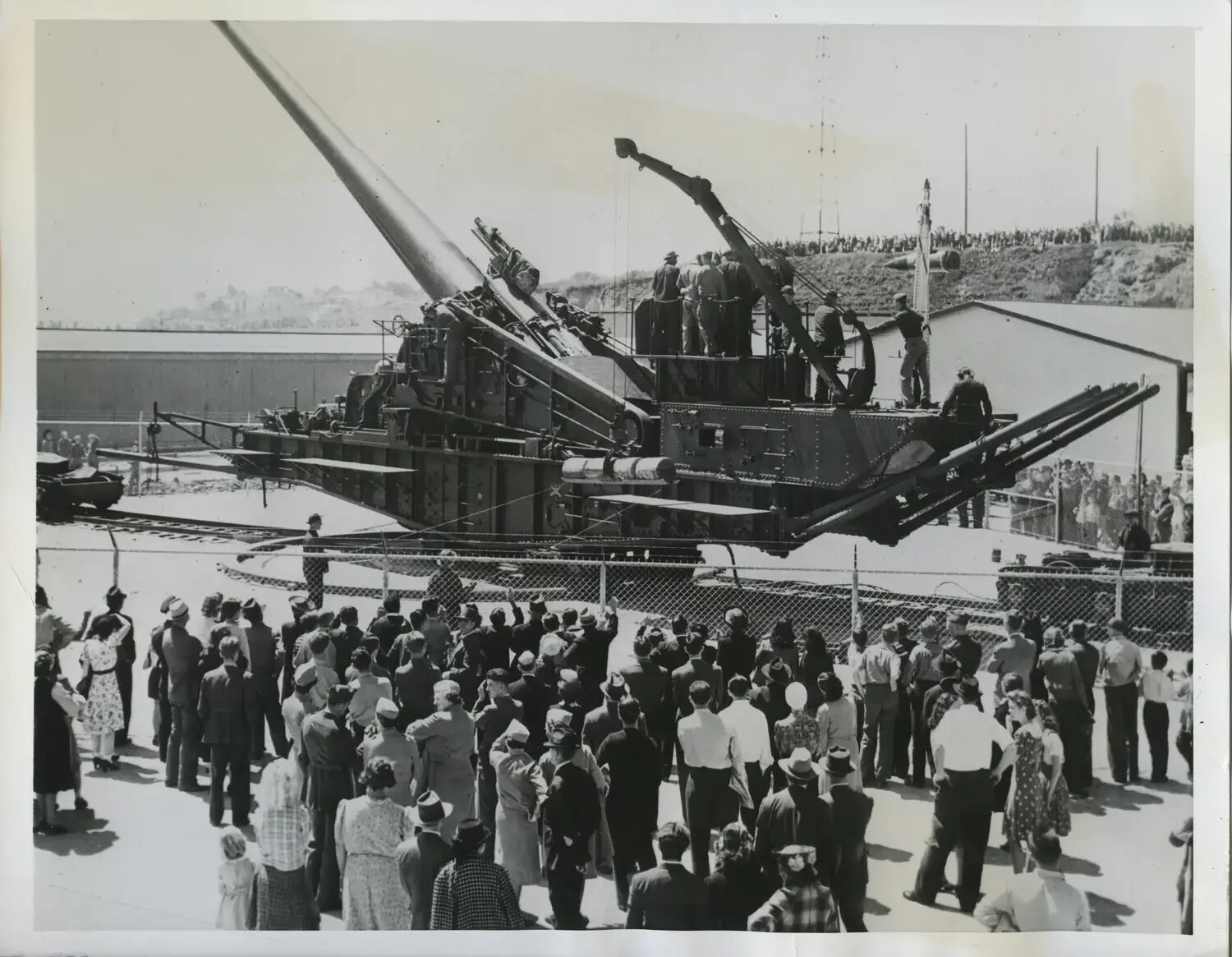 Public Demonstration of a Heavy Coast Artillery Gun, U.S. West Coast, World War II Era