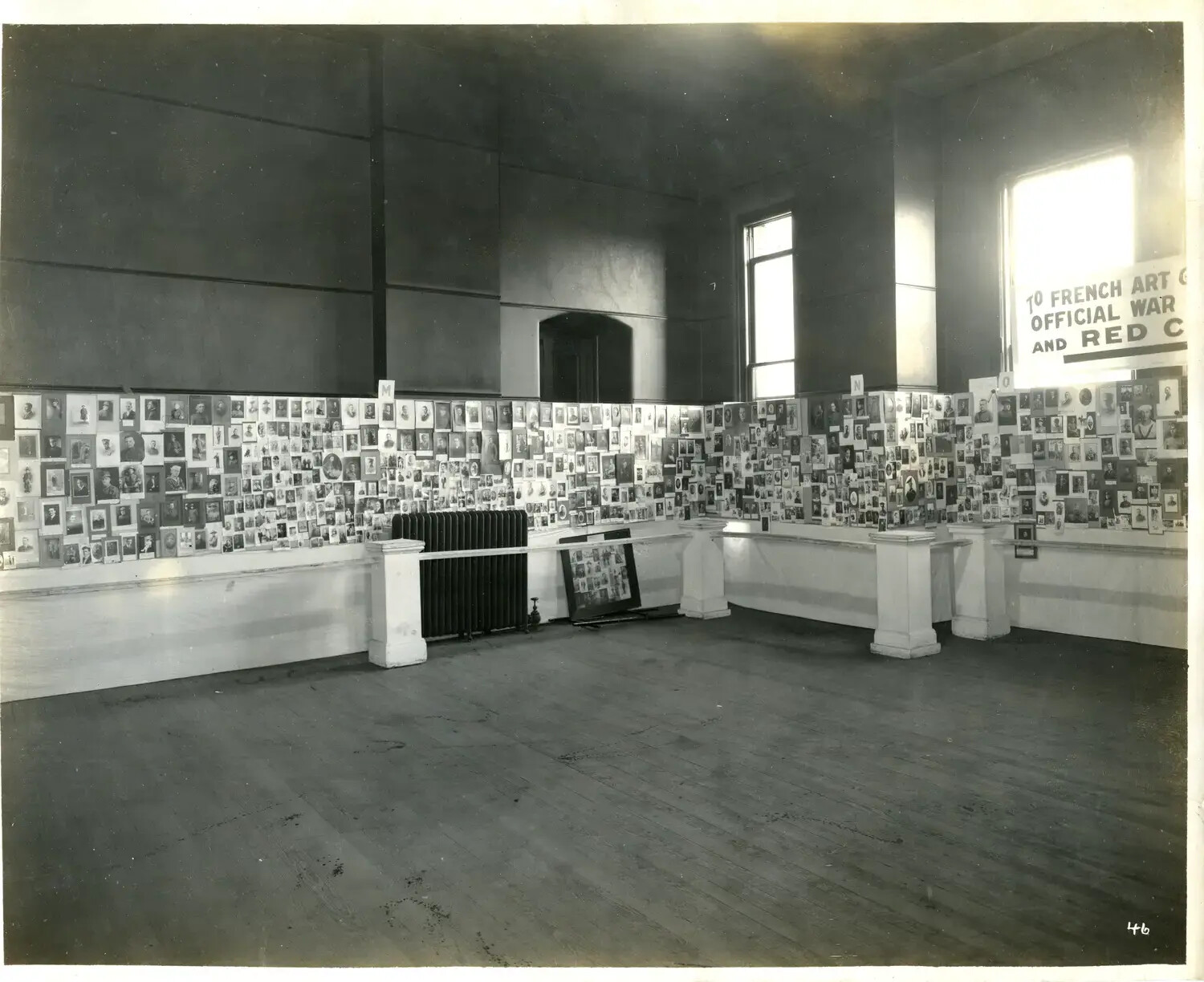 Wall of Local Servicemen and Servicewomen Portraits, Allied War Exposition, Cincinnati Music Hall, 1918