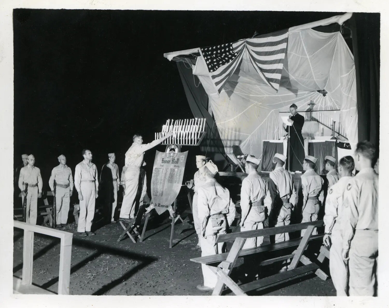 Outdoor Memorial Service Honoring Fallen and Missing Airmen