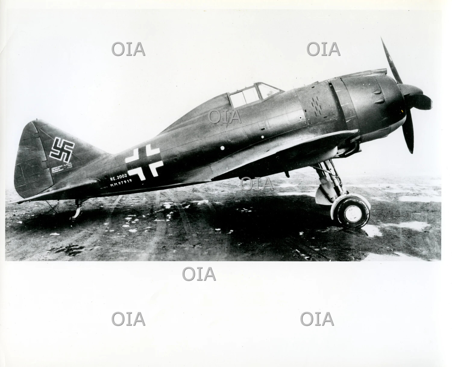 Reggiane Re.2002 Ariete Fighter-Bomber Under German Luftwaffe Markings, Serial M.M.97919