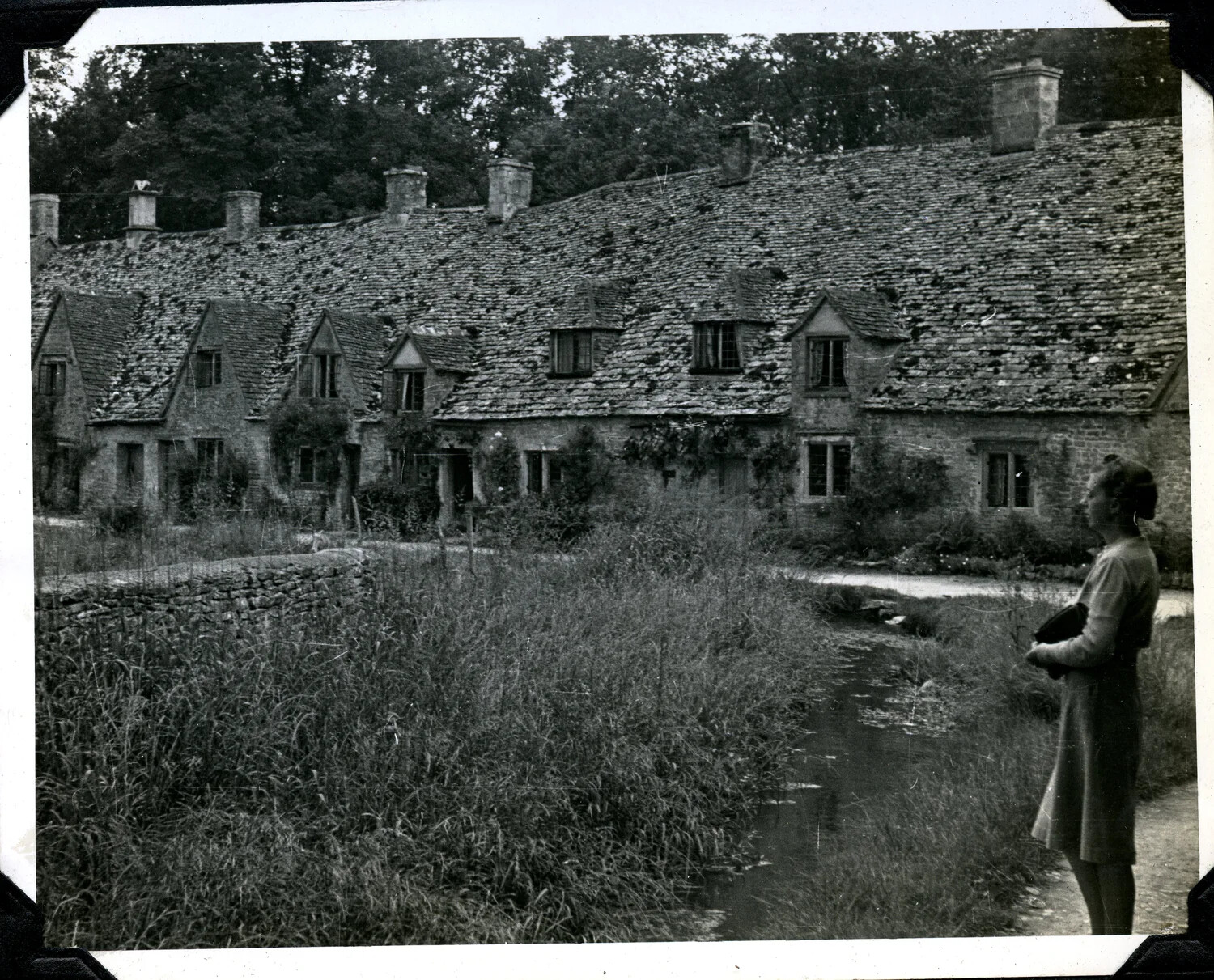 Arlington Row, Bibury, Gloucestershire, England - Signal Corps Soldier's Personal Photograph