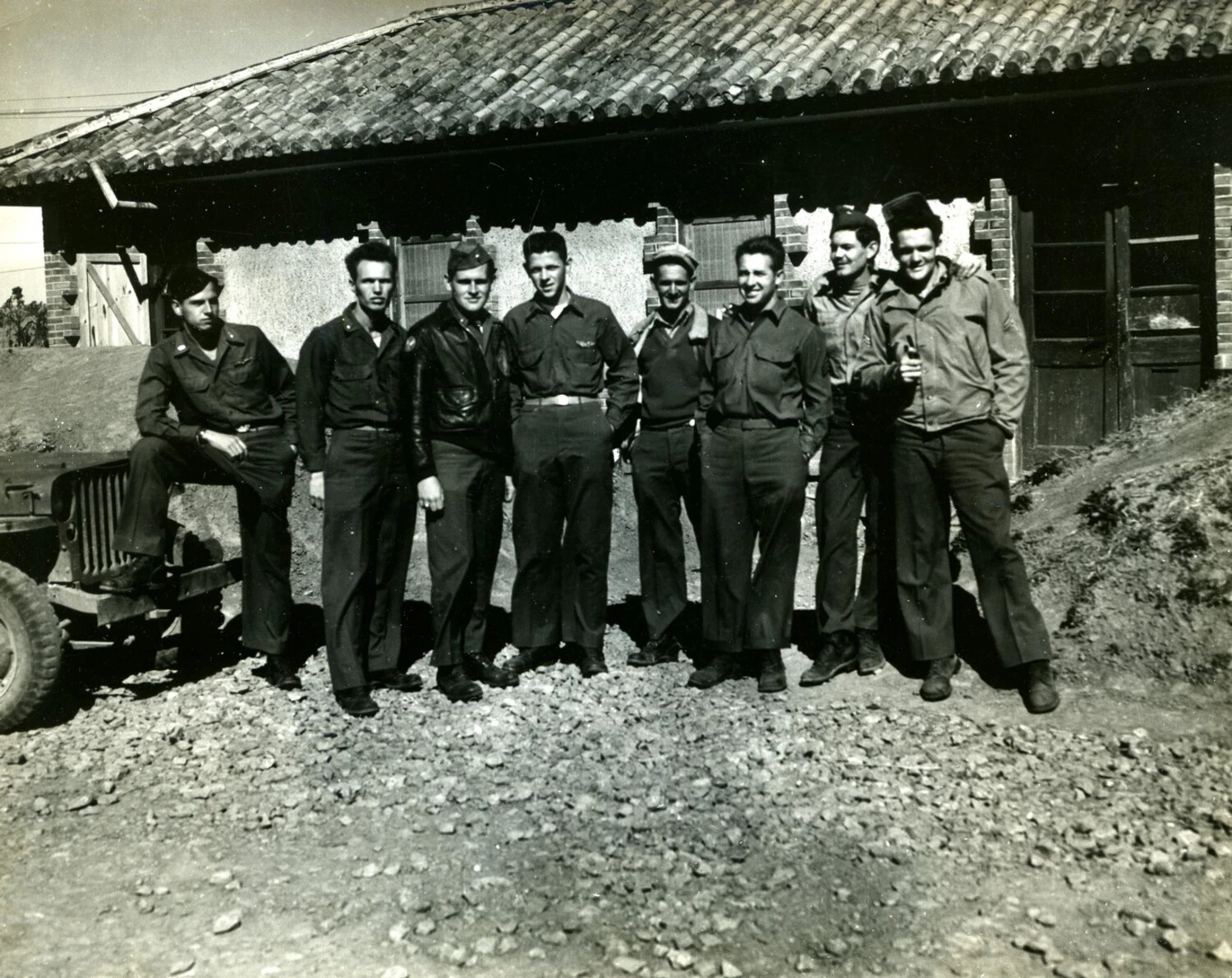 Group Portrait of American Servicemen at a CBI Theater Base, WWII