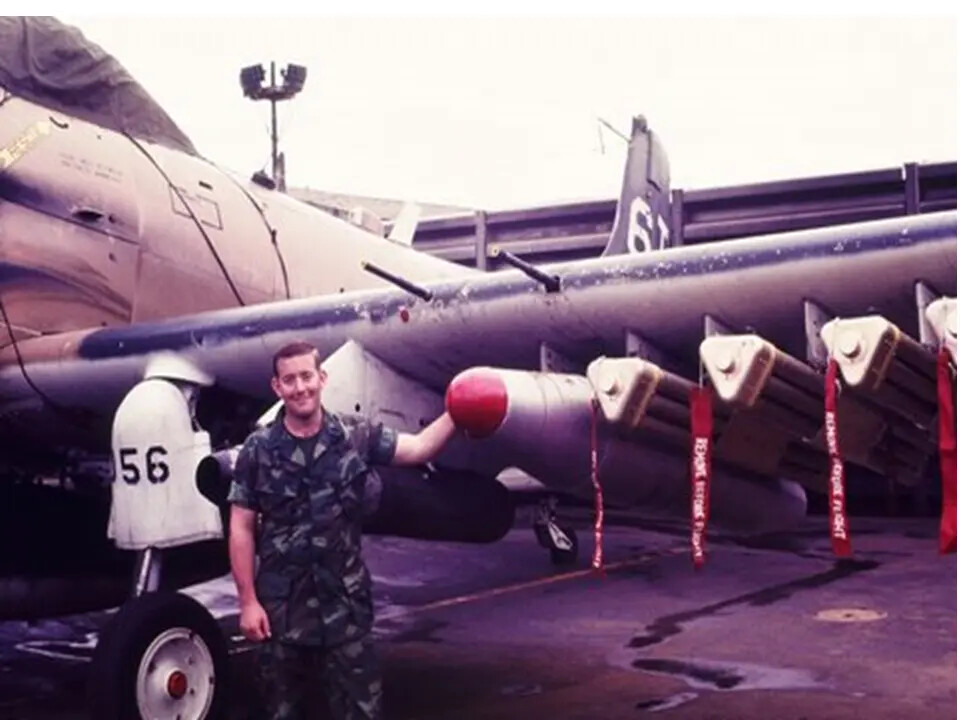 Airman Beside Armed A-1 Skyraider, 'First Flight' Commemorative Photo, Vietnam War Era