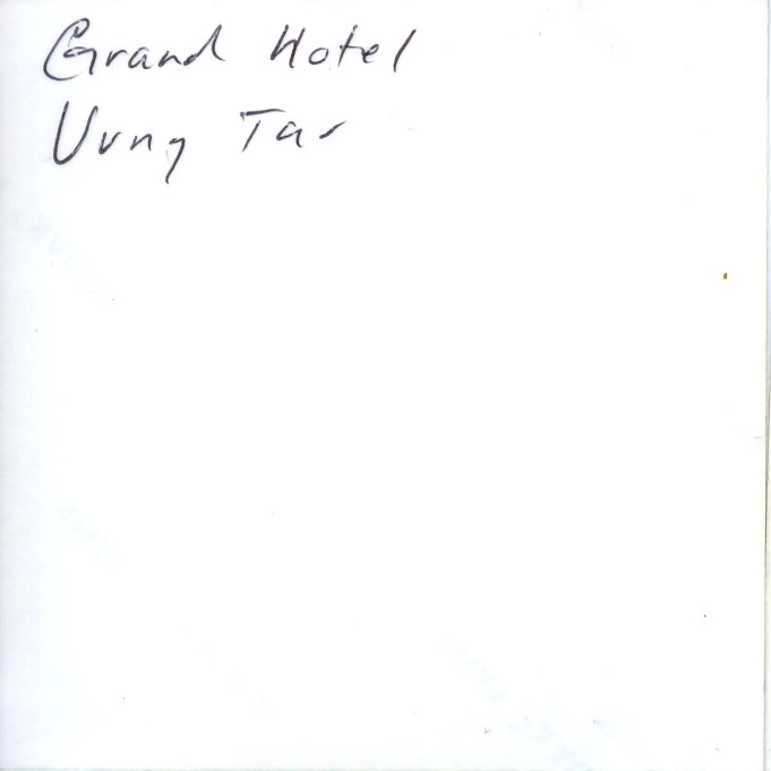 Handwritten Caption Card, 'Grand Hotel, Vung Tau' — Vietnam Album, 1971