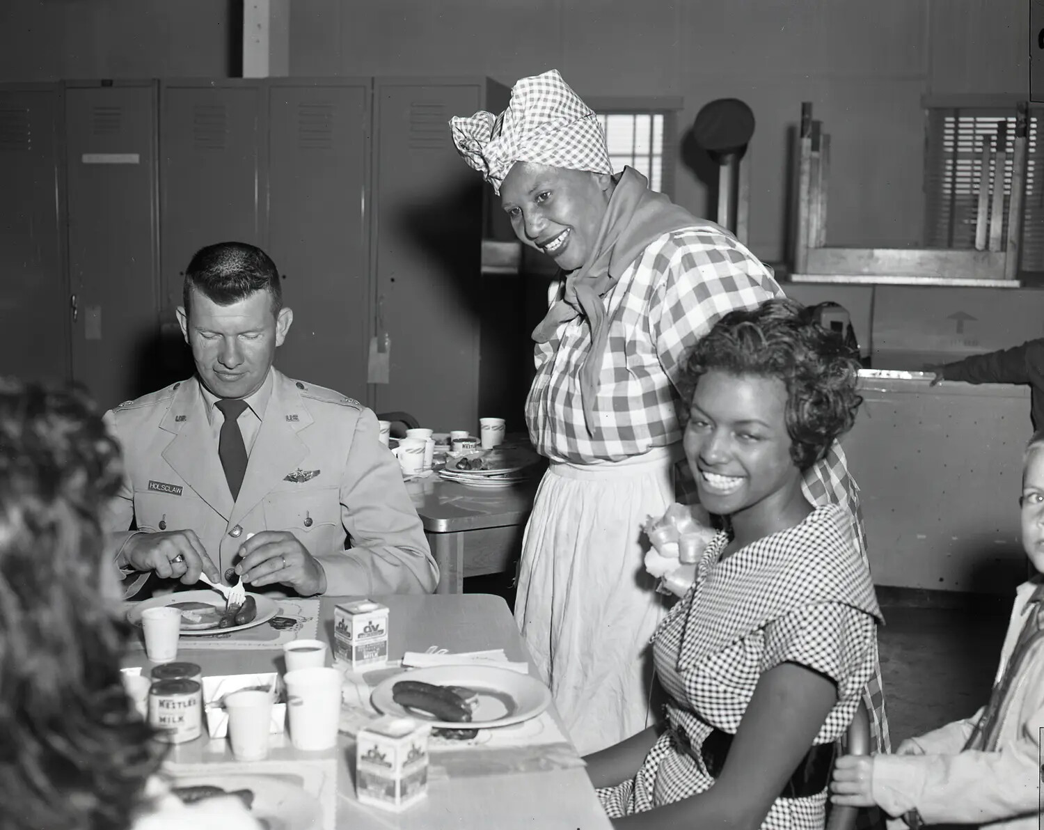 Air National Guard Officer 'Holsclaw' at Community Pancake Breakfast Fundraiser, Sacramento Area, California
