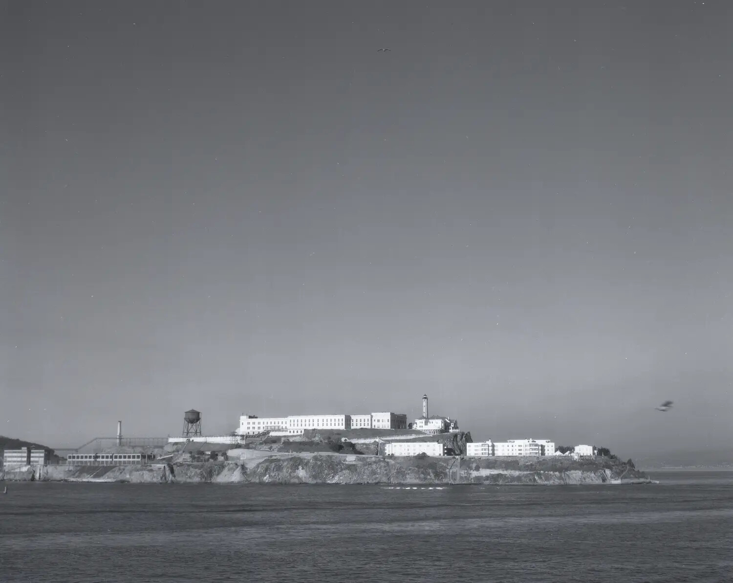 Alcatraz Island Federal Penitentiary, Close View from San Francisco Bay, World War II Era
