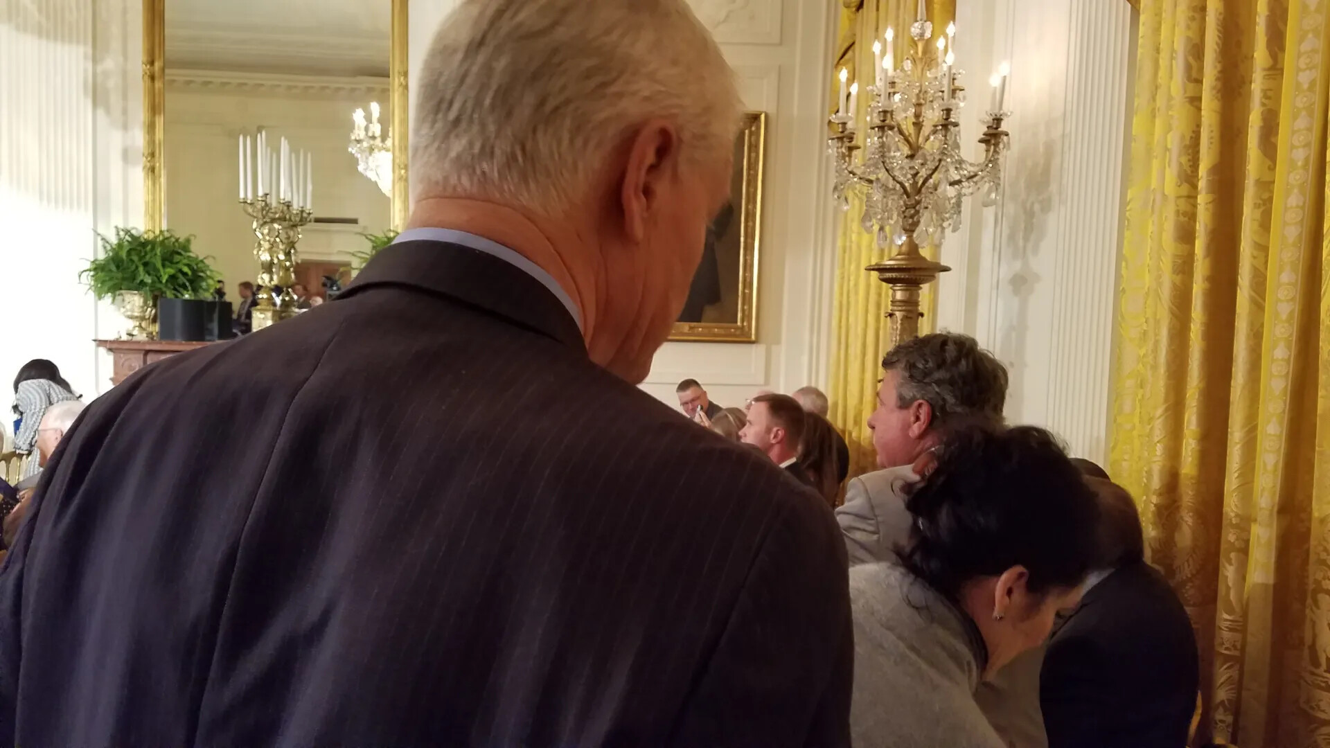 Guests Gathered in White House State Room Before Medal of Honor Ceremony for Gary Michael Rose, October 23, 2017