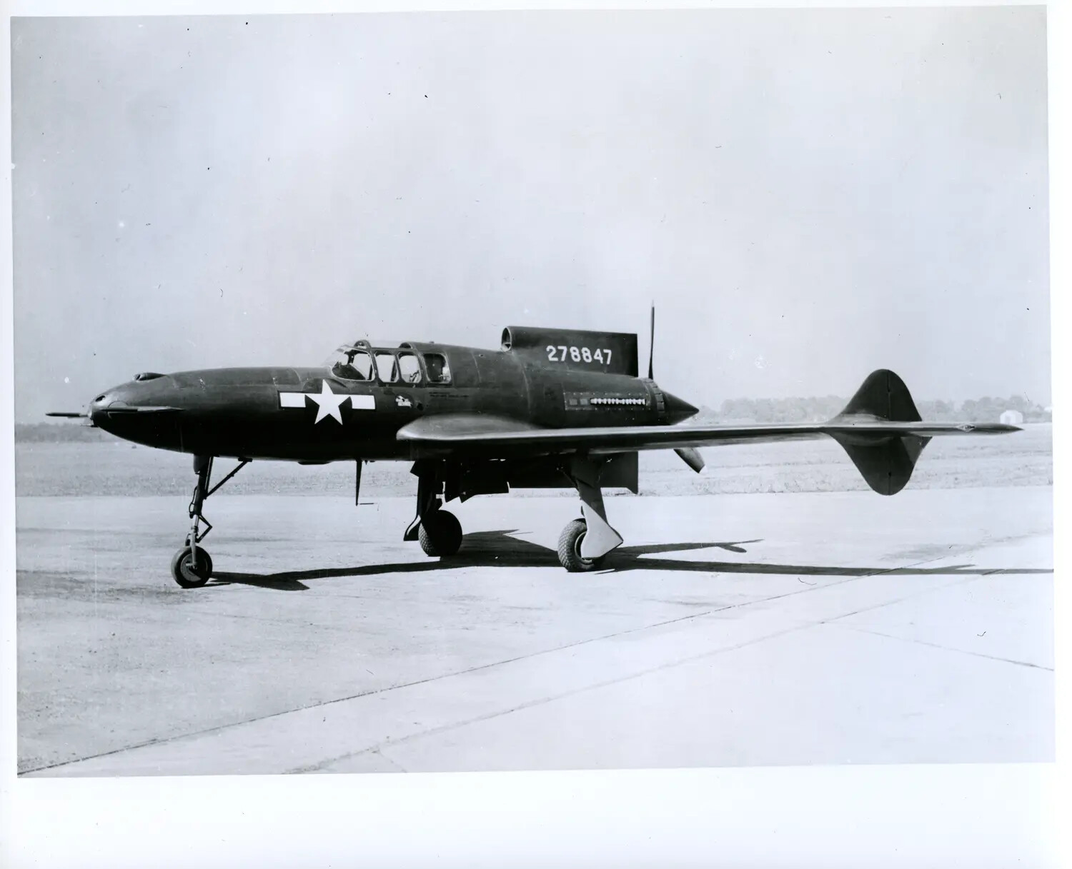 Curtiss XP-55 Ascender Experimental Pusher-Configuration Fighter, USAAF Serial 42-78847