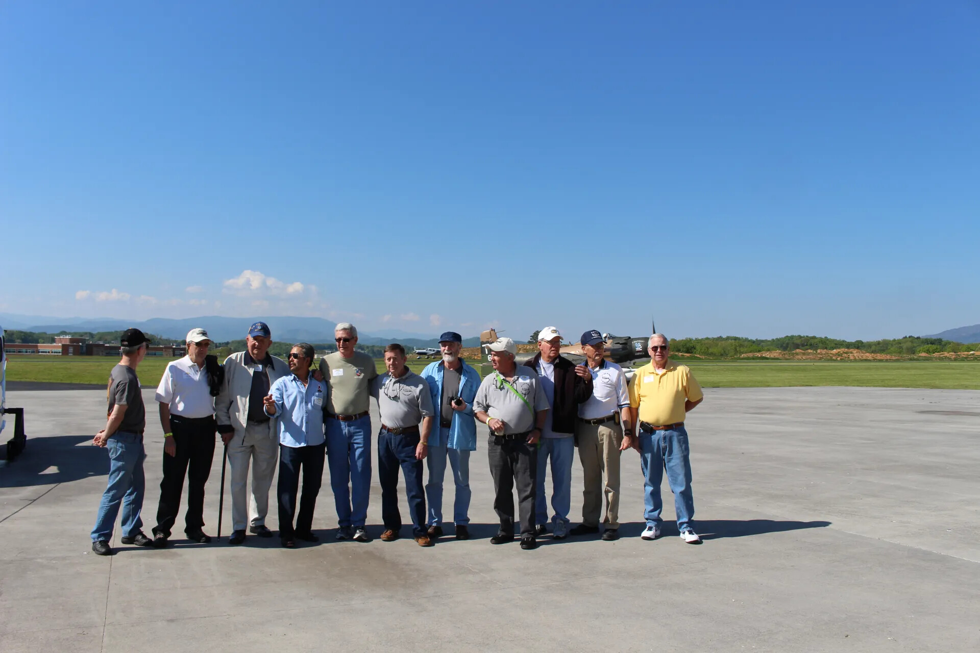 Group Portrait of Veterans at Skyraider Reunion Event, Jim Wold Day, 2 May 2015