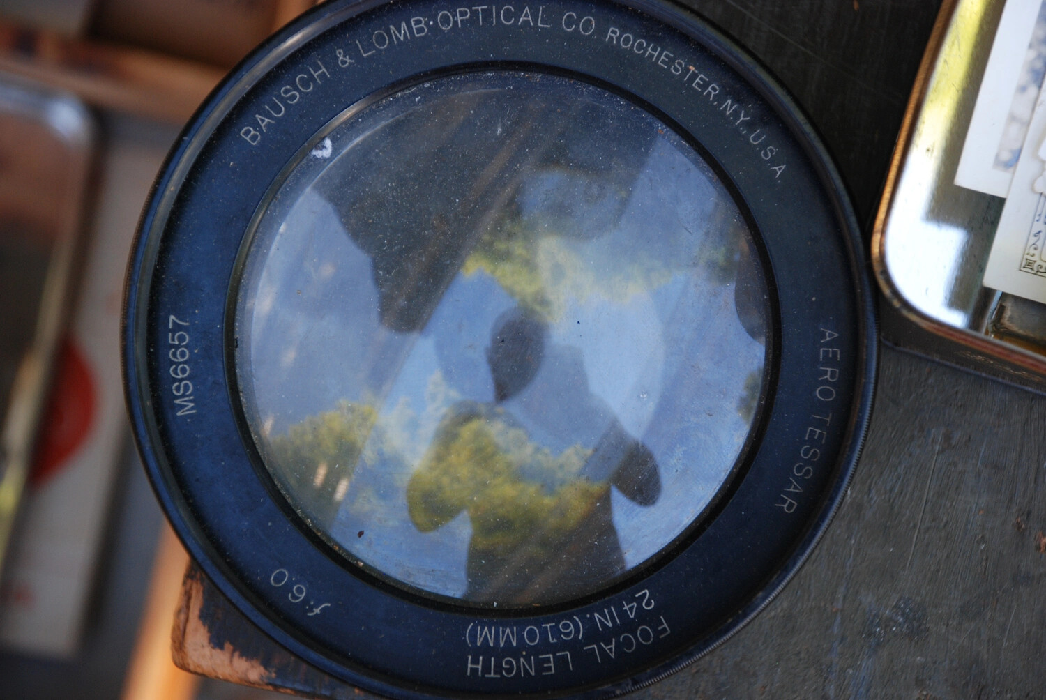 Bausch & Lomb Aero Tessar 24-Inch Aerial Camera Lens, WWII CBI Theater Collection