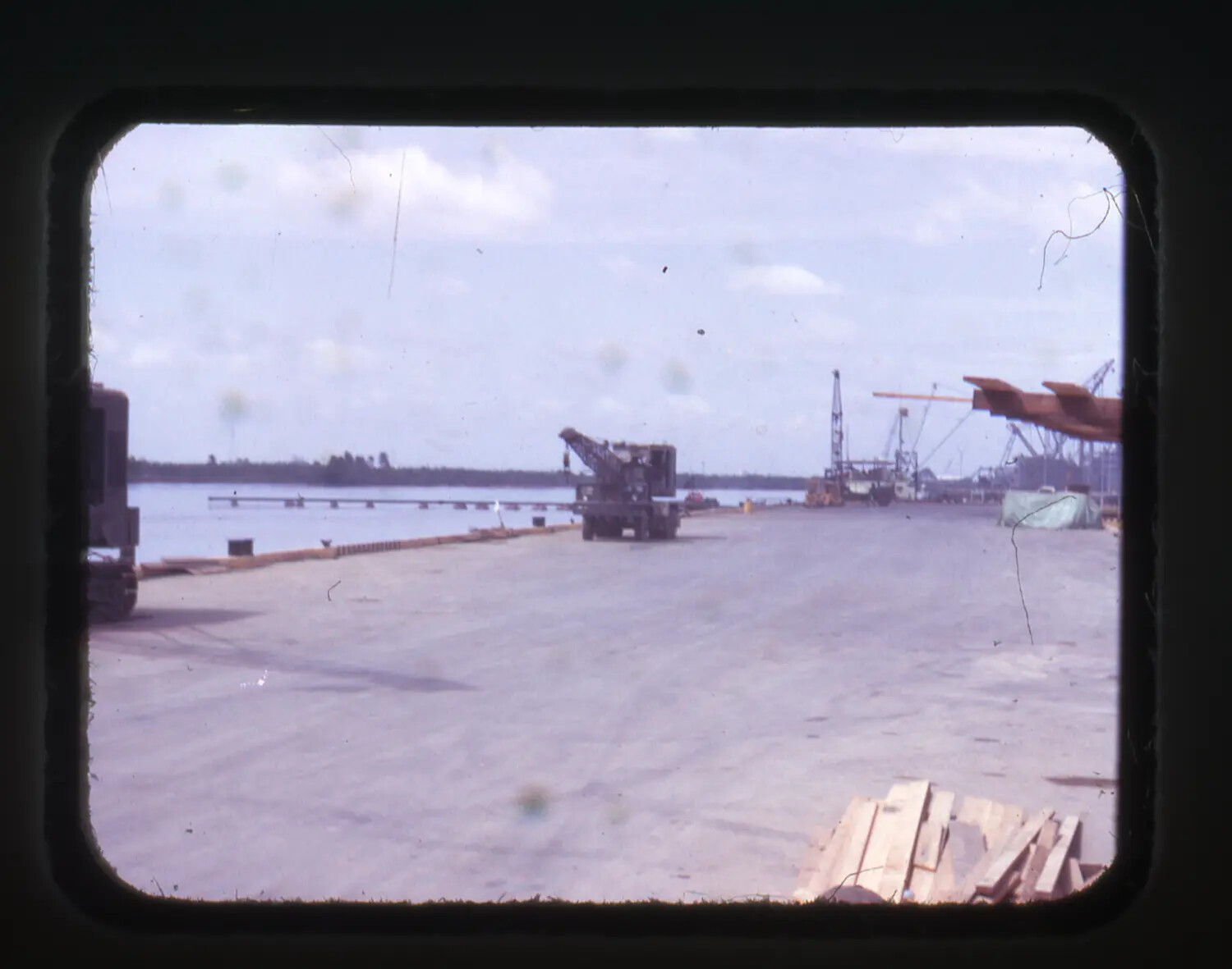 Dock Construction Site at Cam Ranh Bay, Vietnam, Vietnam War Era