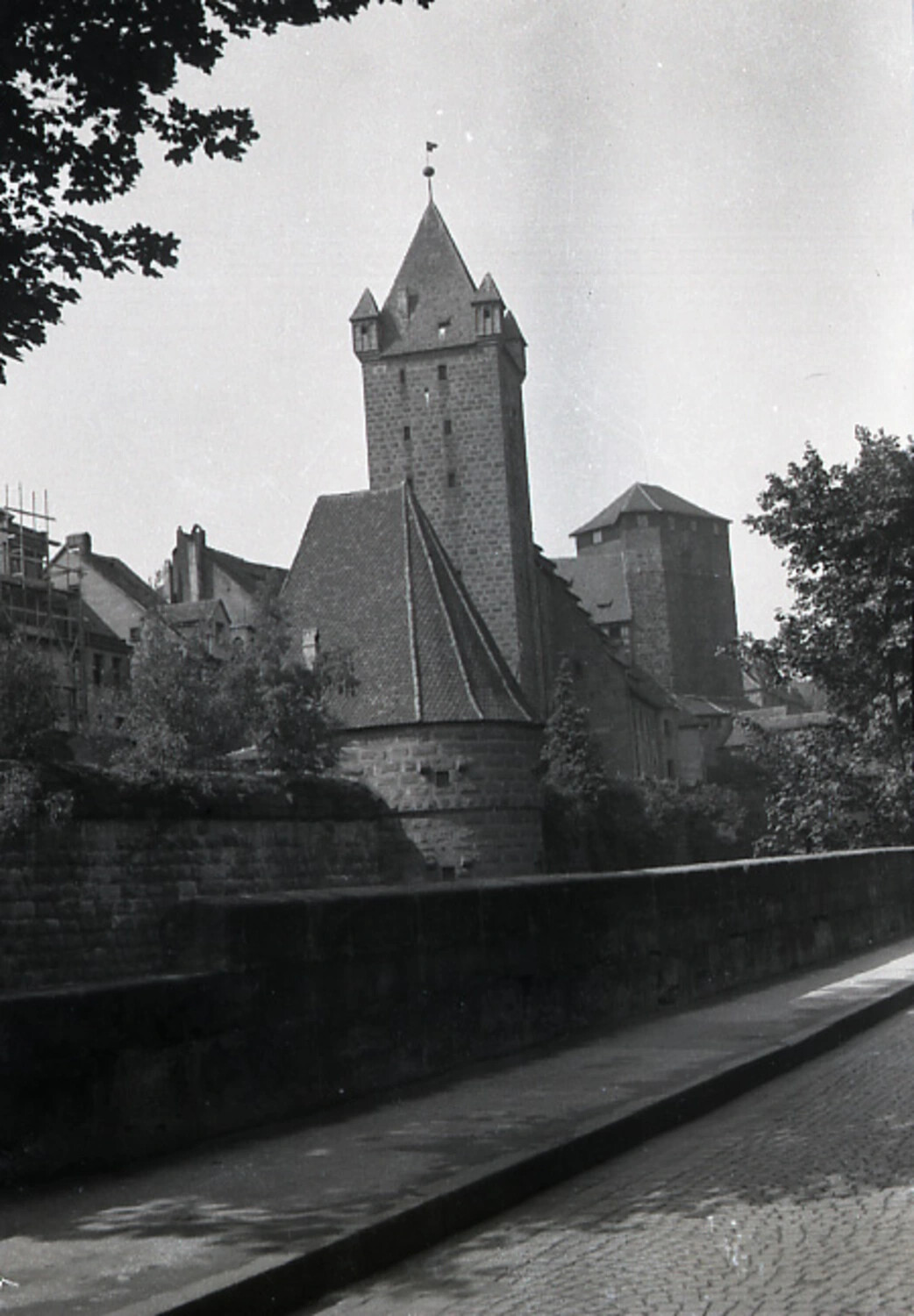 Medieval Fortification Tower Along the Nuremberg Town Wall, 1930s