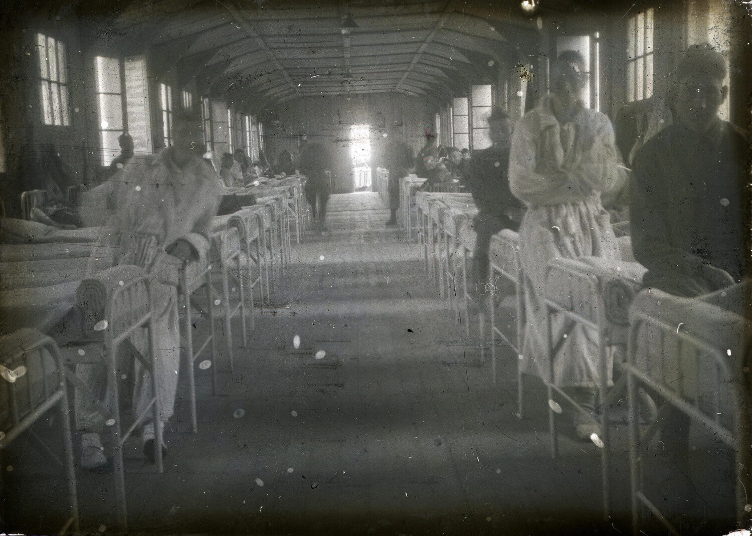 Interior of a Military Hospital Ward, France, World War I