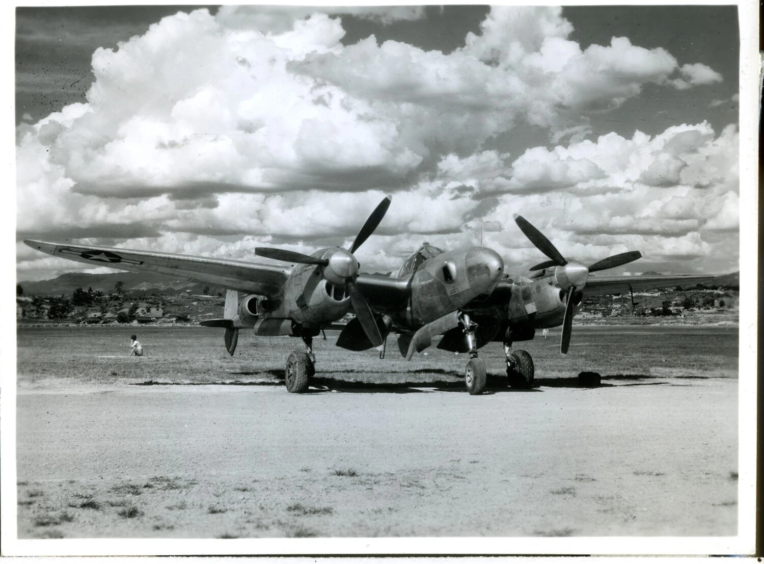 Lockheed P-38 Lightning Fighter on Unimproved Airfield, China-Burma-India Theater, WWII