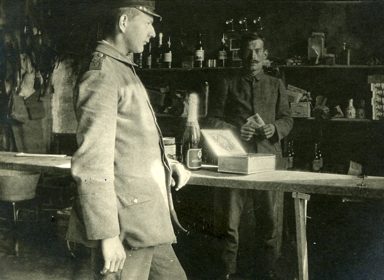 German Soldiers in Military Canteen/Supply Store, Nurnberg Trial Negatives Collection