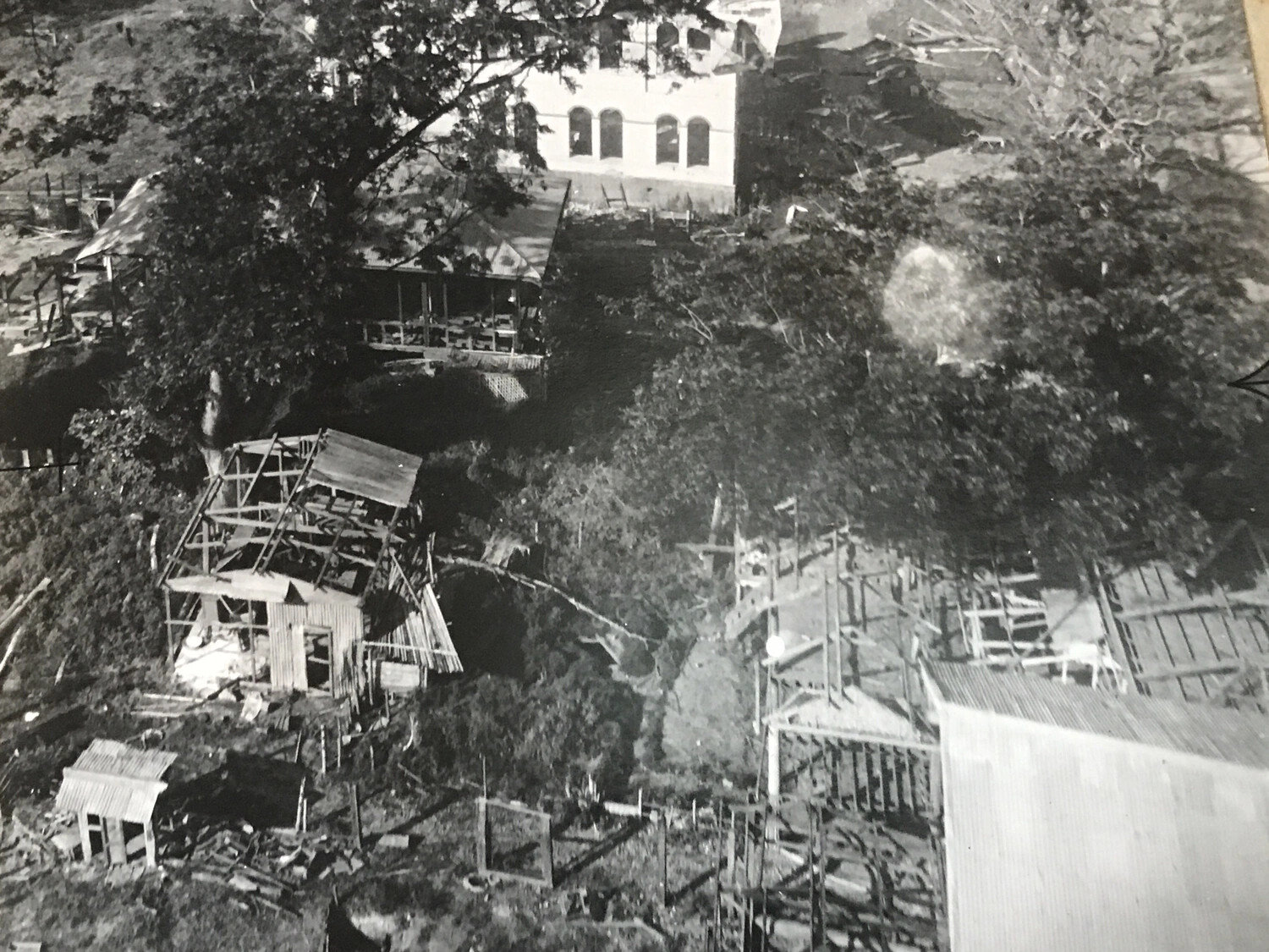Enlarged Detail View of Severely Damaged Town Buildings, Luzon, Philippines