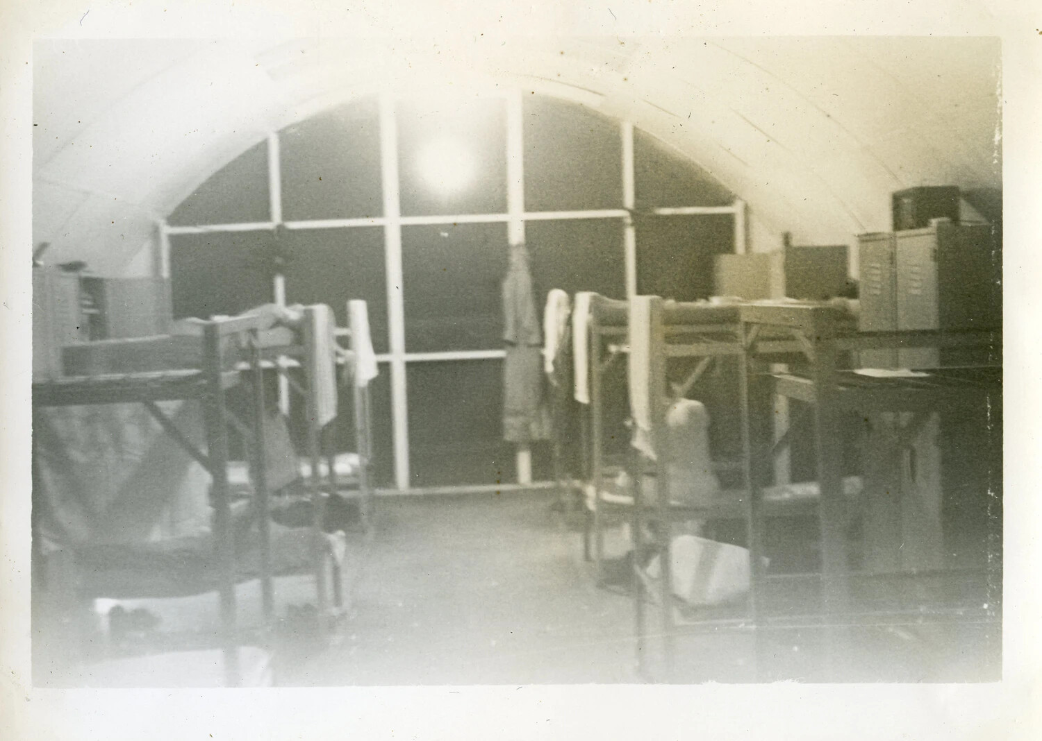 Barracks Interior with Bunk Beds, Naval Air Transport Squadron VR-6, Agana, Guam