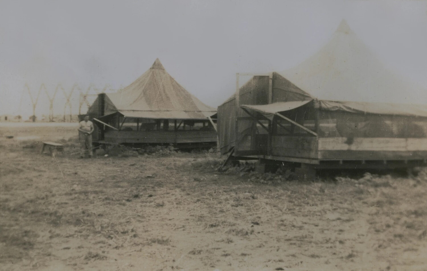 Military Camp with Screened Tent Structures, Pat McAleer Collection