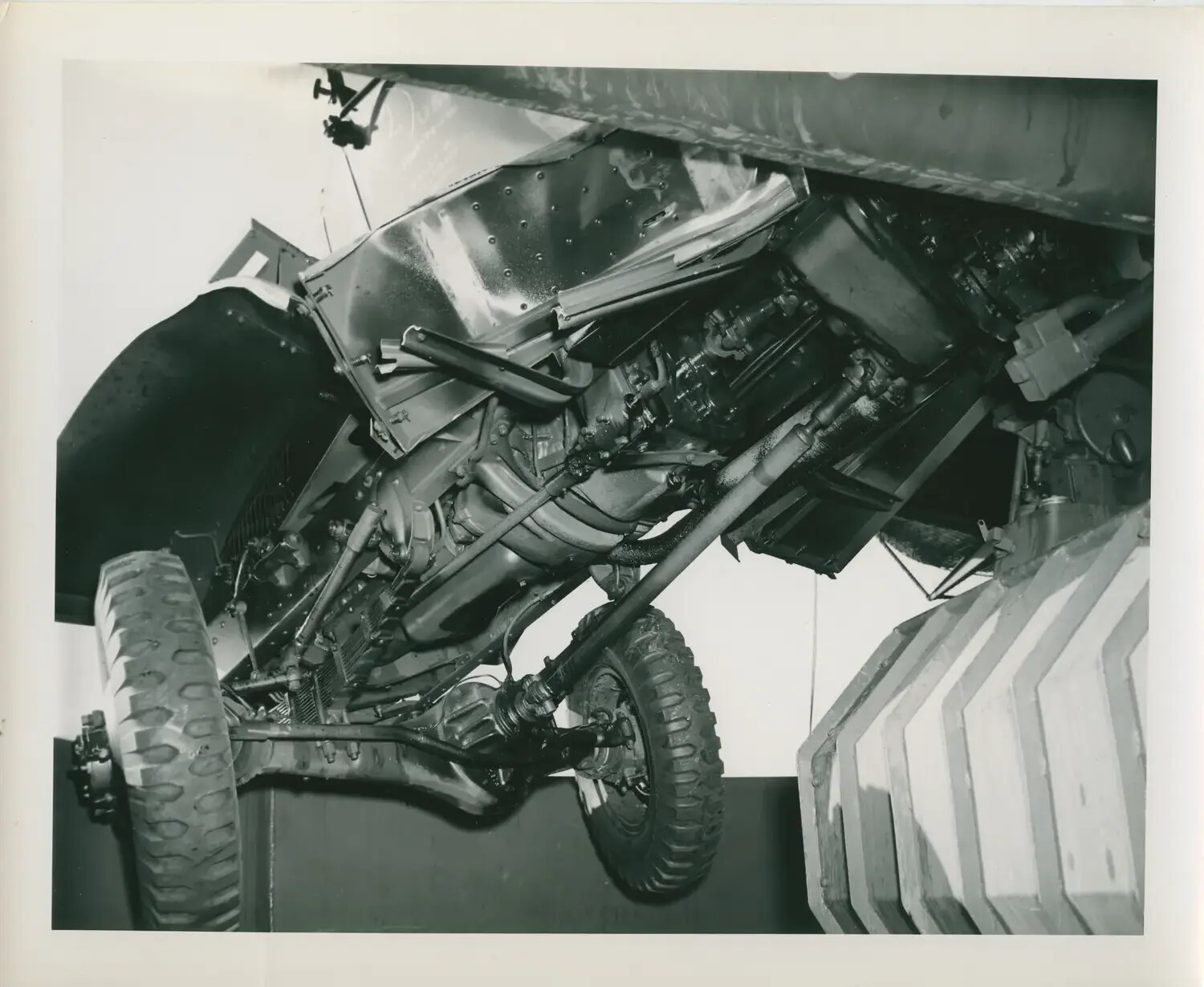 Underside View of Military Utility Vehicle, USS Petrof Bay (CVE-80) Collection, WWII