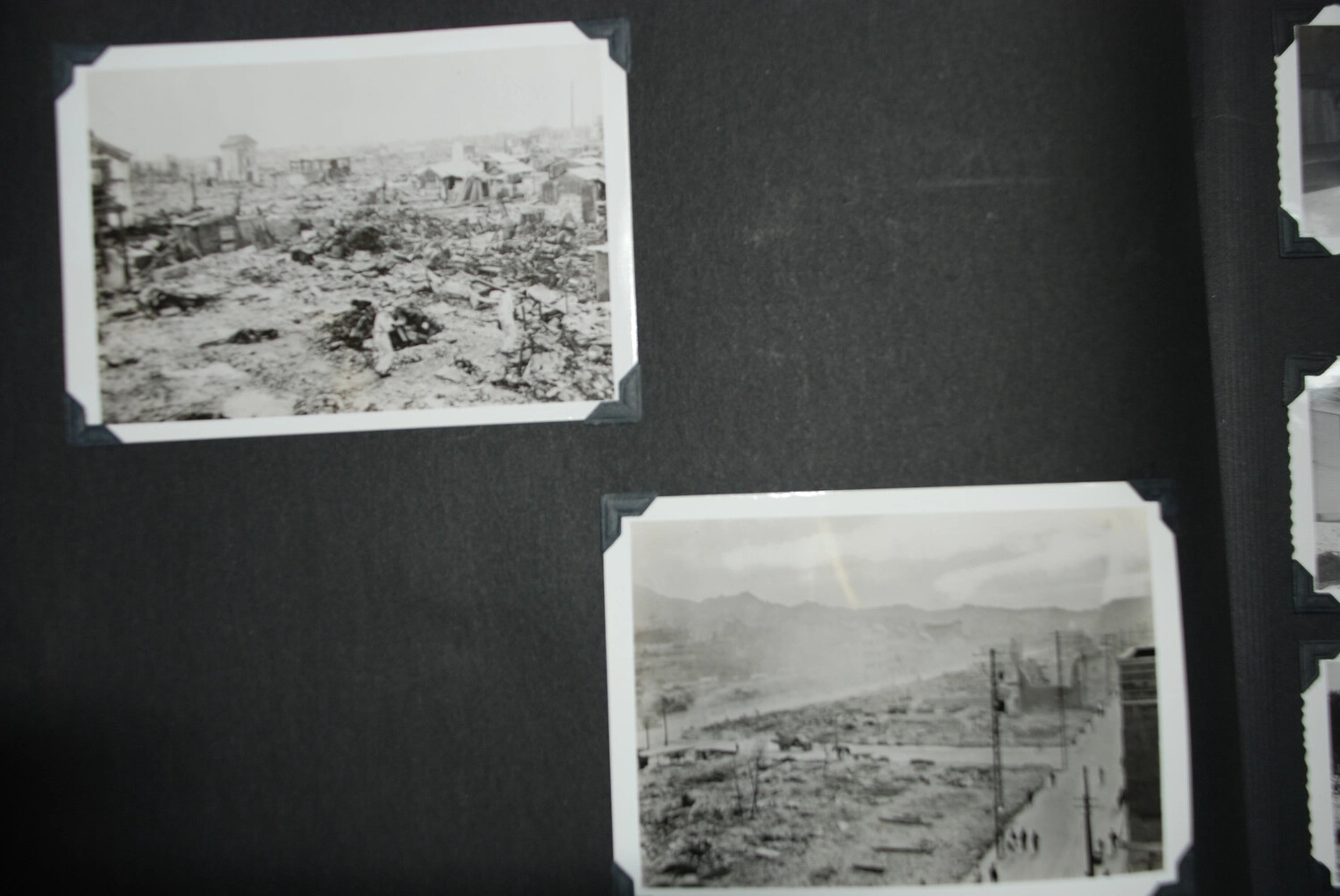 War-Damaged Japanese Cityscape, Occupied Japan Photo Album