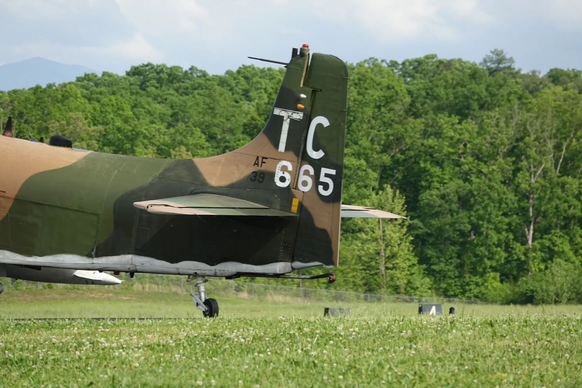 A-1 Skyraider Tail Detail 'TC 665' with Open Airbrake, May 2019 Airshow Event