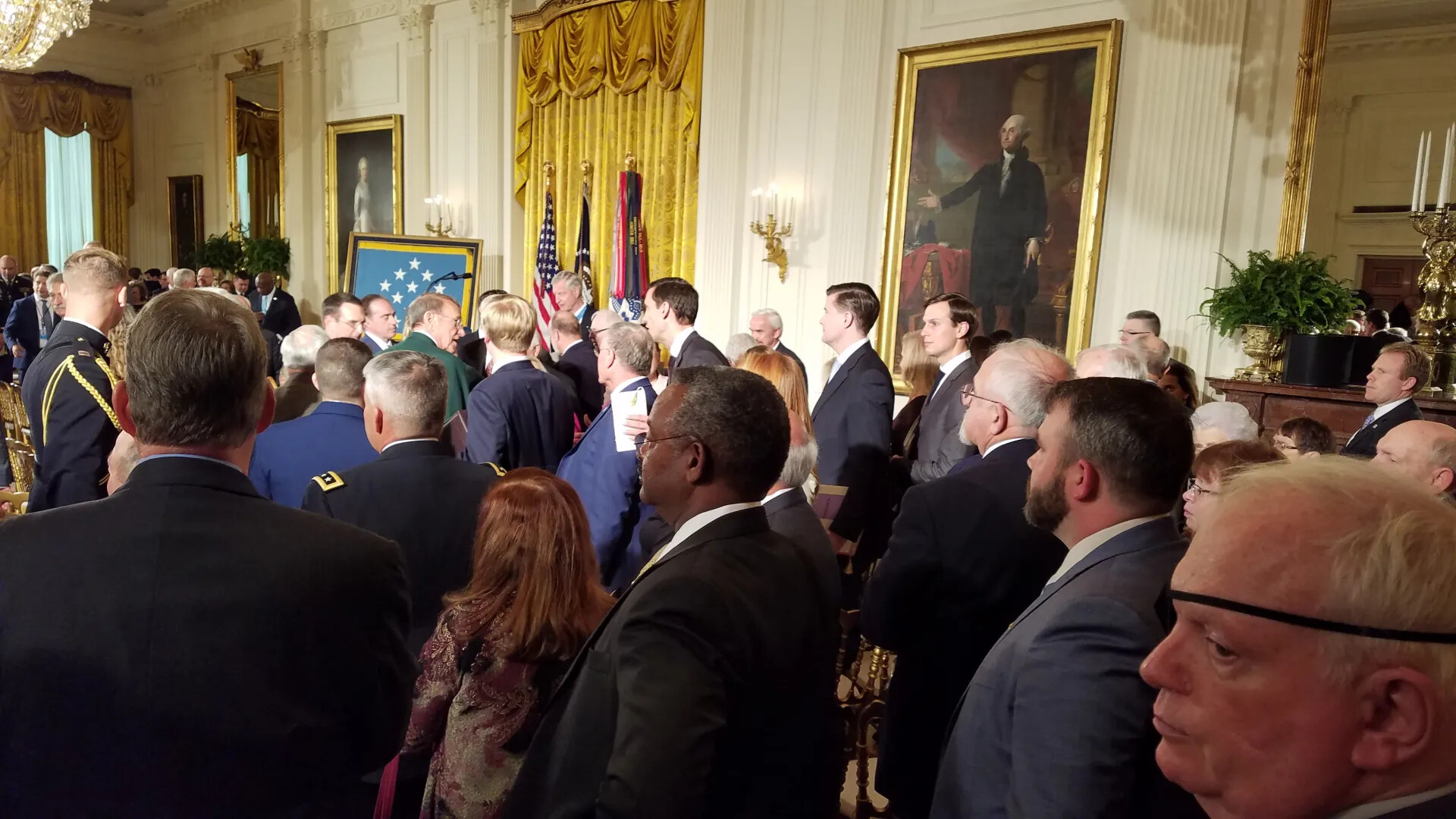 White House East Room During the Medal of Honor Ceremony for Gary Michael Rose, October 23, 2017
