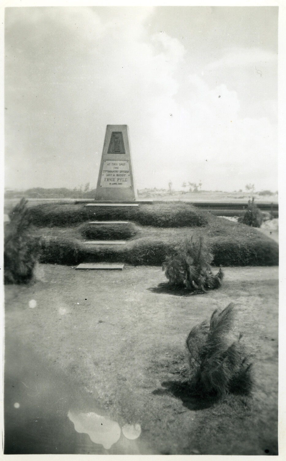 Ernie Pyle Memorial Monument, Ie Shima, Okinawa Campaign, 1945