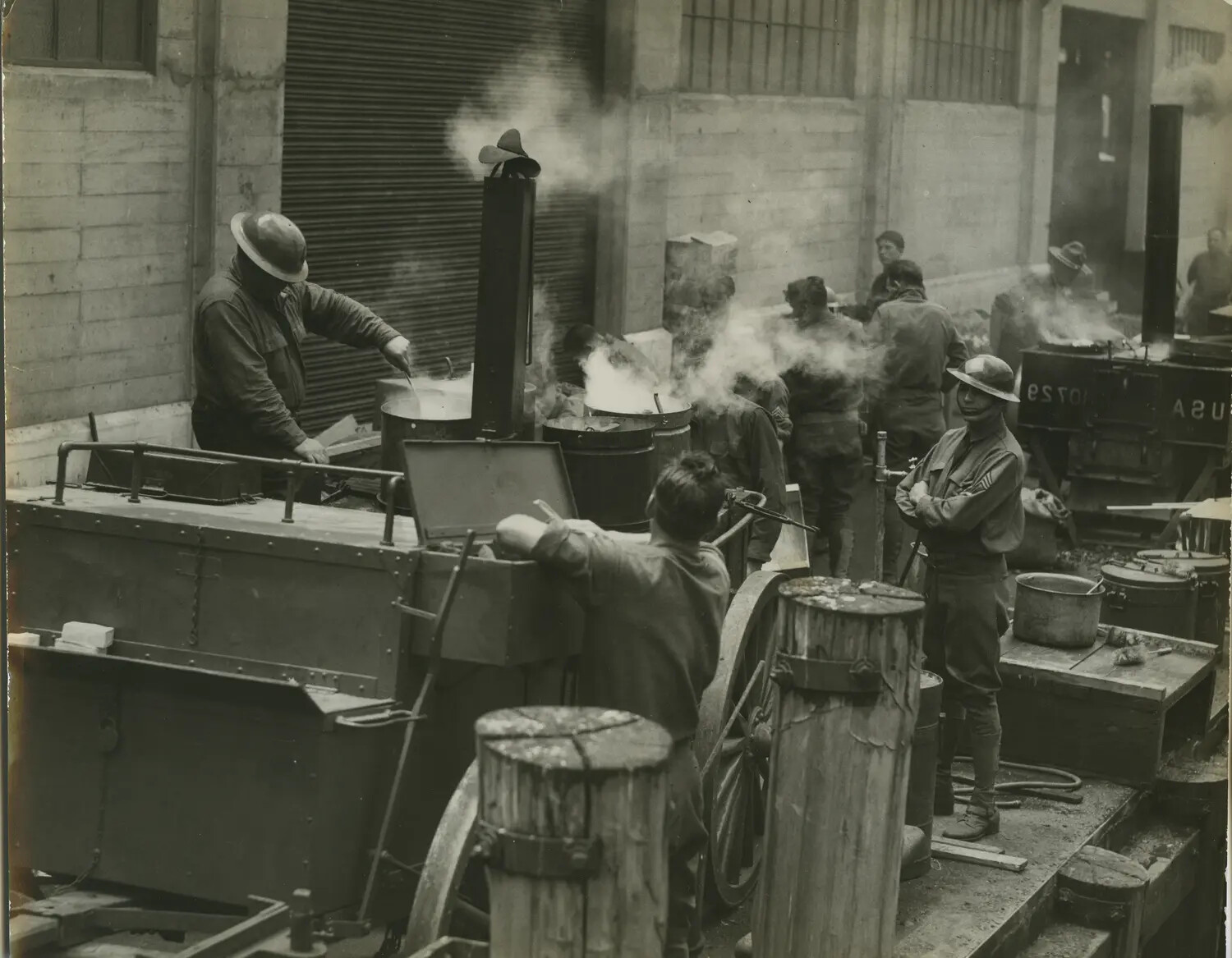 Army Mobile Field Kitchens in Operation During National Guard Mobilization, 1934
