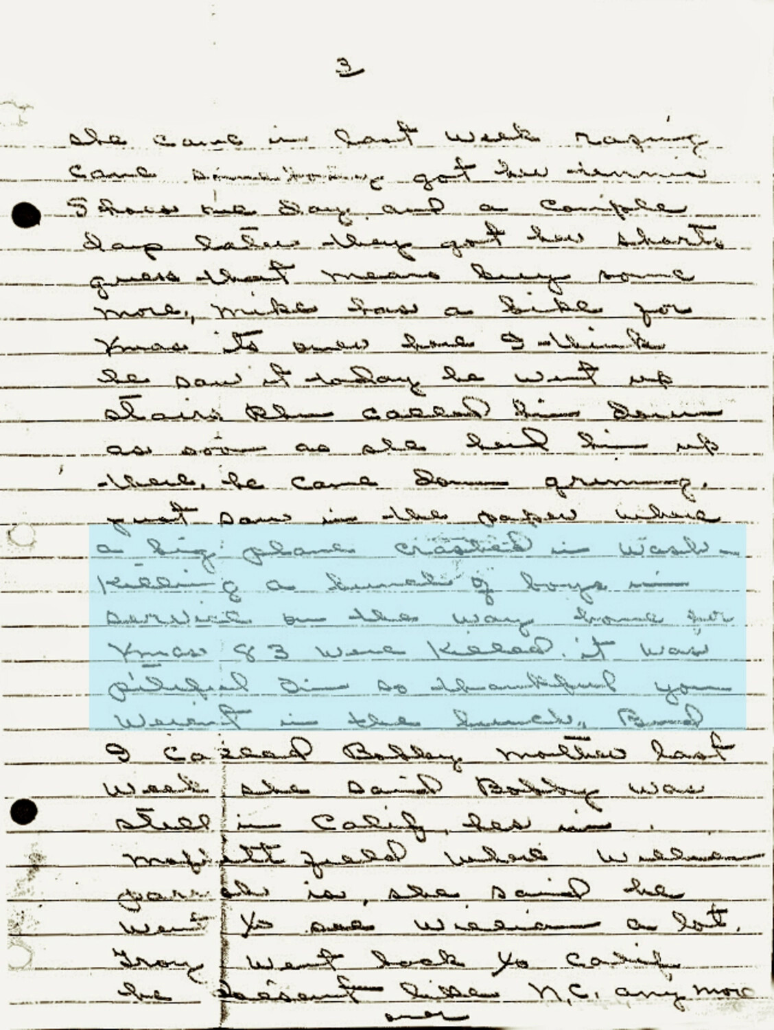 Handwritten Family Letter, Page 3 — Korean War-Era Home-Front Correspondence