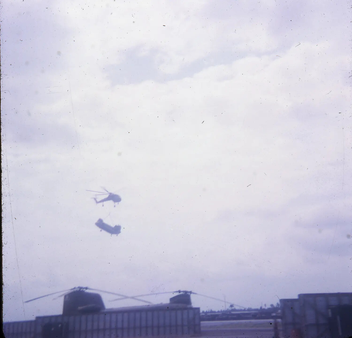 CH-47 Chinook Conducting External Sling-Load Operation, Vietnam War