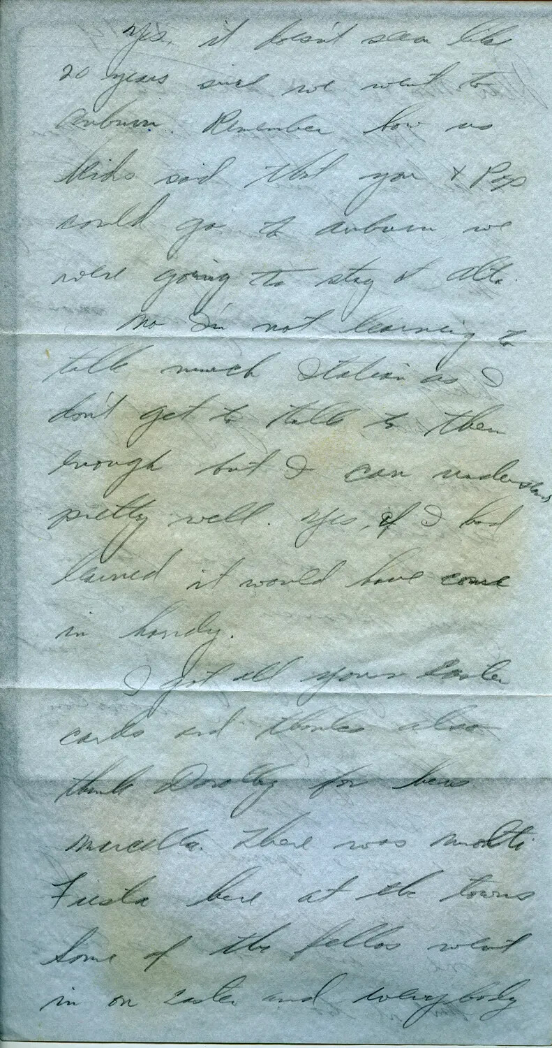 Handwritten WWII Airmail Letter Referencing Italy, Easter, and Home (Margaroli Collection)