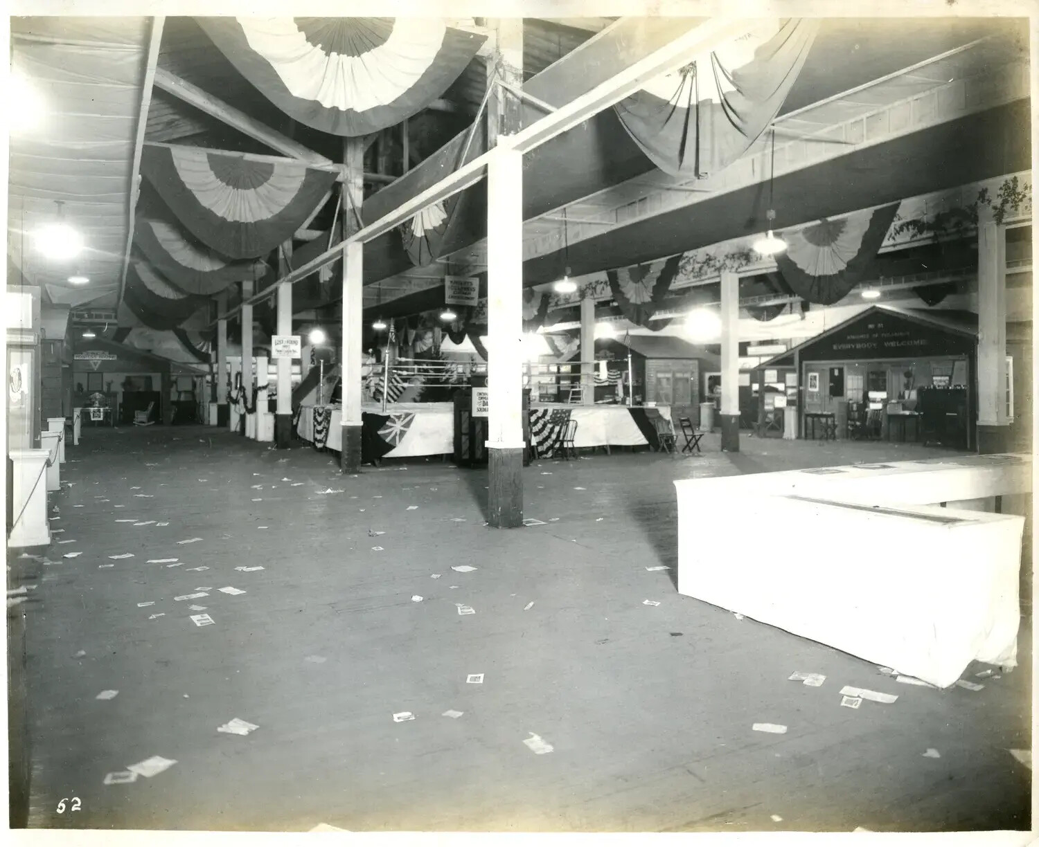 Civic and Fraternal Organization Booths within War Exposition Hall, Ohio, c. 1918-1919