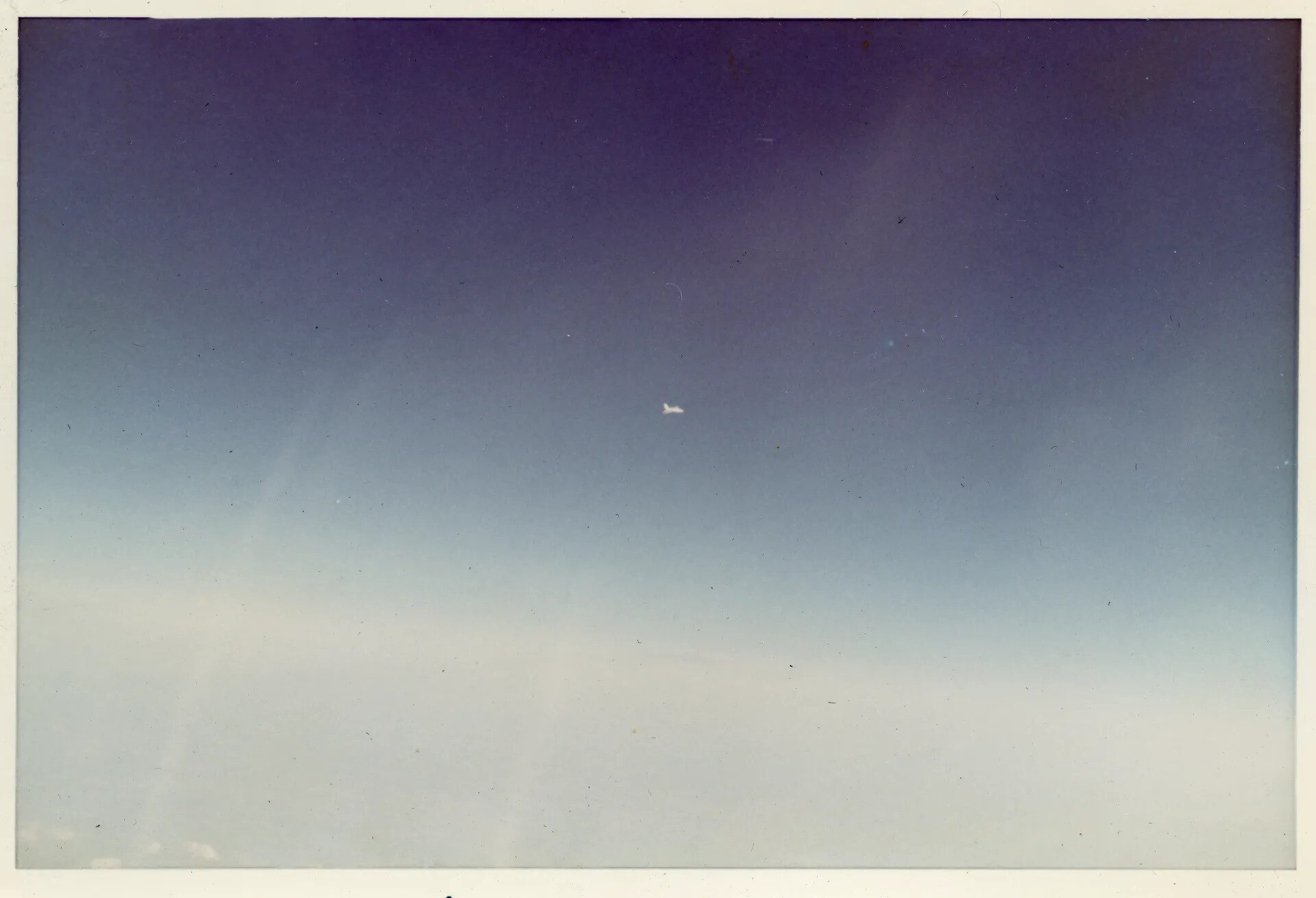 Distant Aircraft in Hazy Sky, Vietnam Color Photo Collection