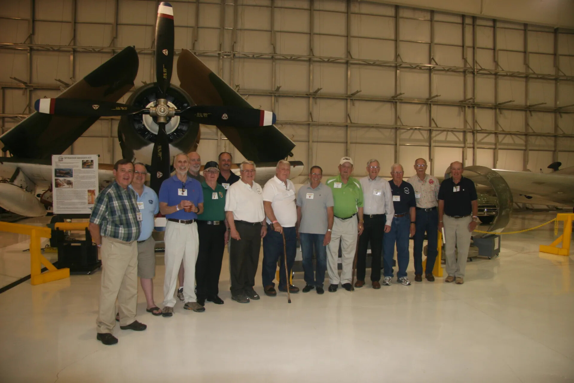 Veteran Reunion Group Portrait Before A-1 Skyraider, Tailwind Reunion, April 2016