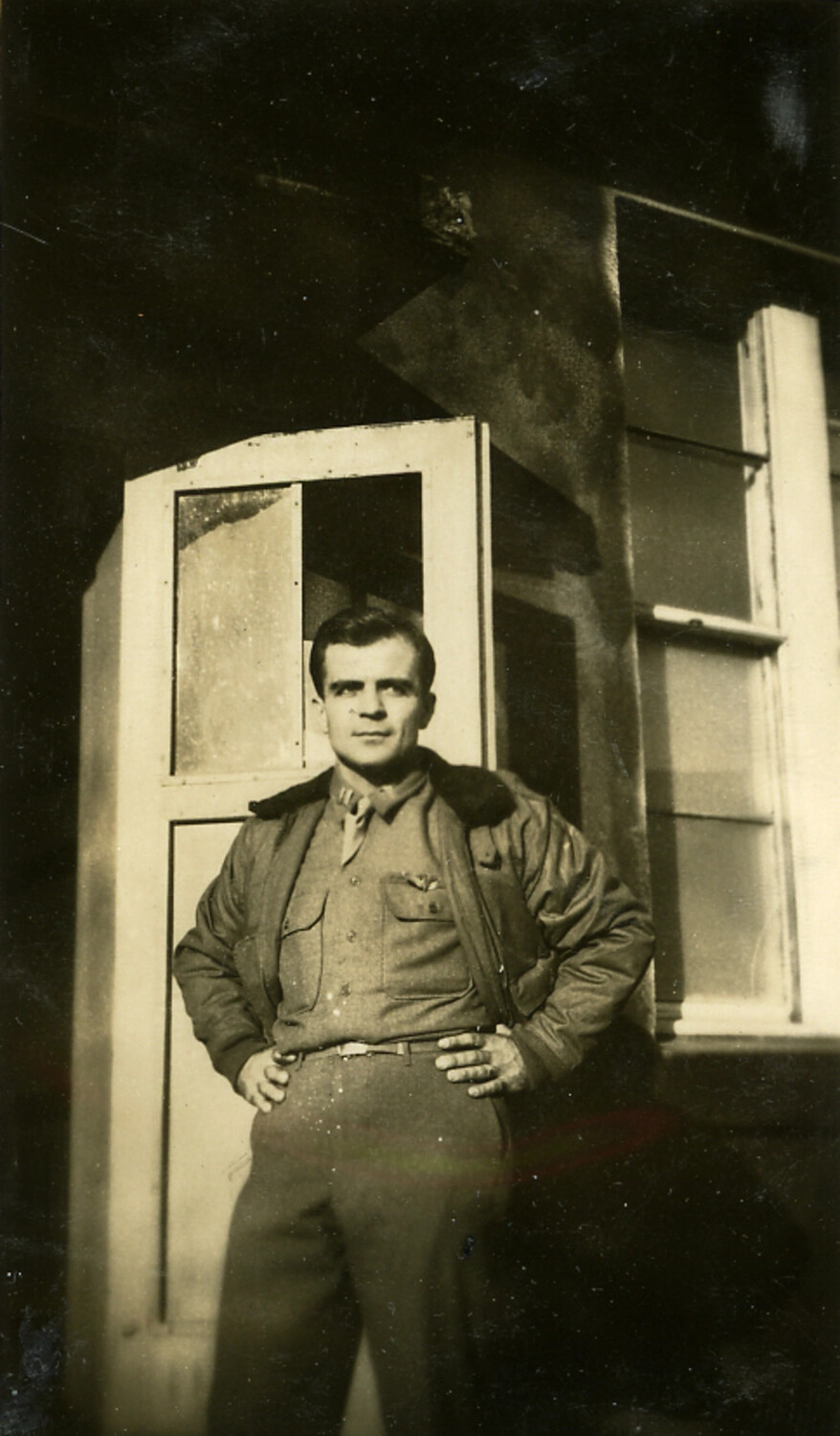 Portrait of a U.S. Airman in Flight Jacket, Occupied Japan, Late 1940s-1950s