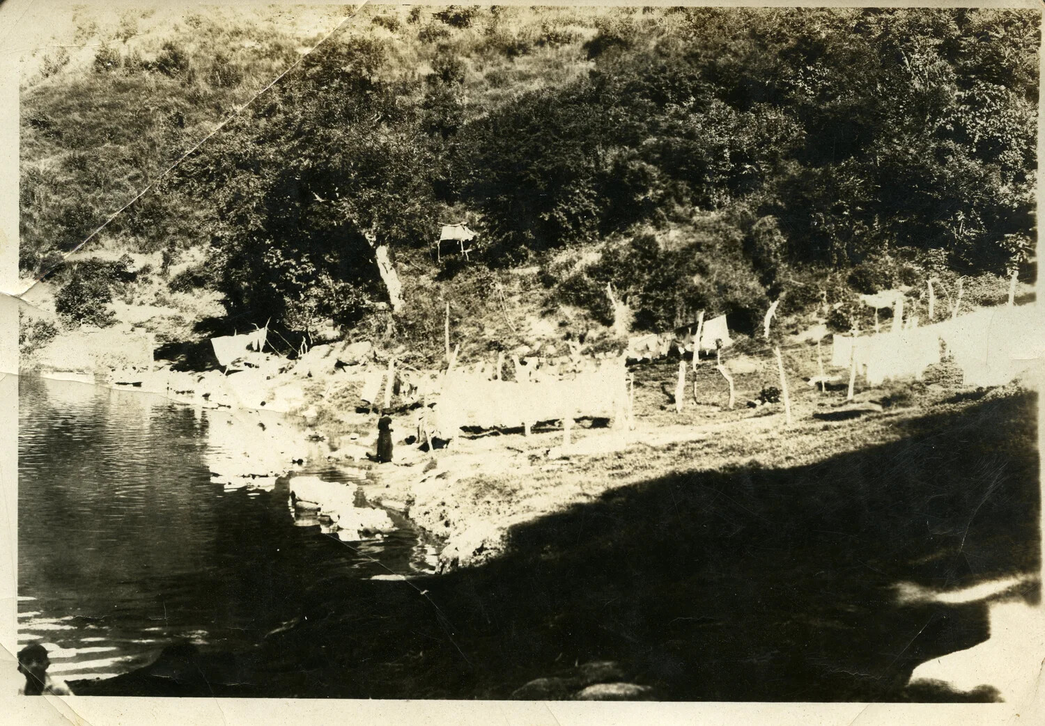 Riverside Laundry and Domestic Scene, Nicaragua, c. 1927-1932