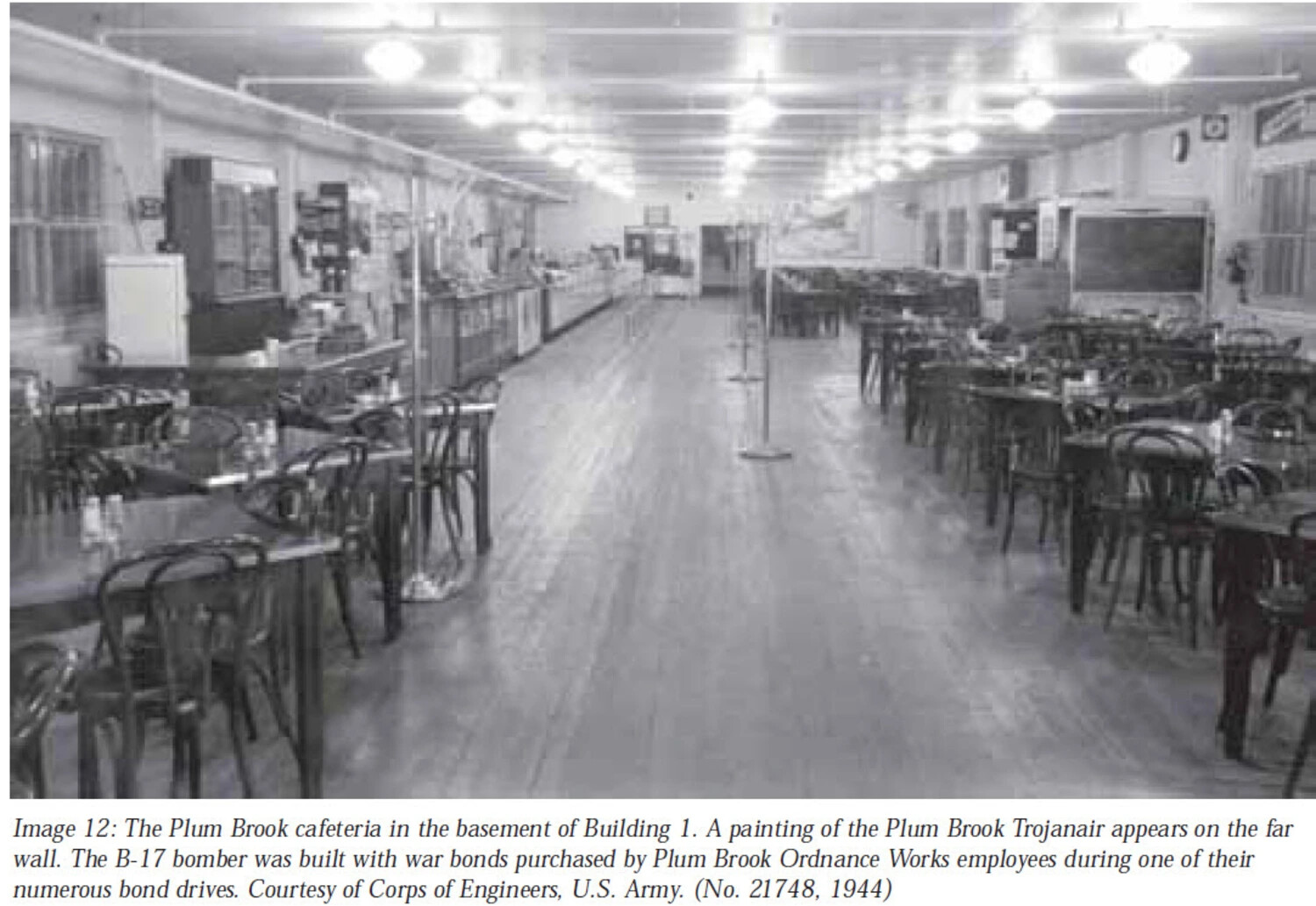 Employee Cafeteria, Building 1 Basement, Plum Brook Ordnance Works (1944)