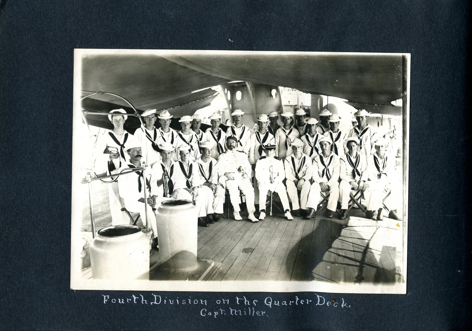 Fourth Division Group Portrait on the Quarterdeck, Captain Miller Commanding