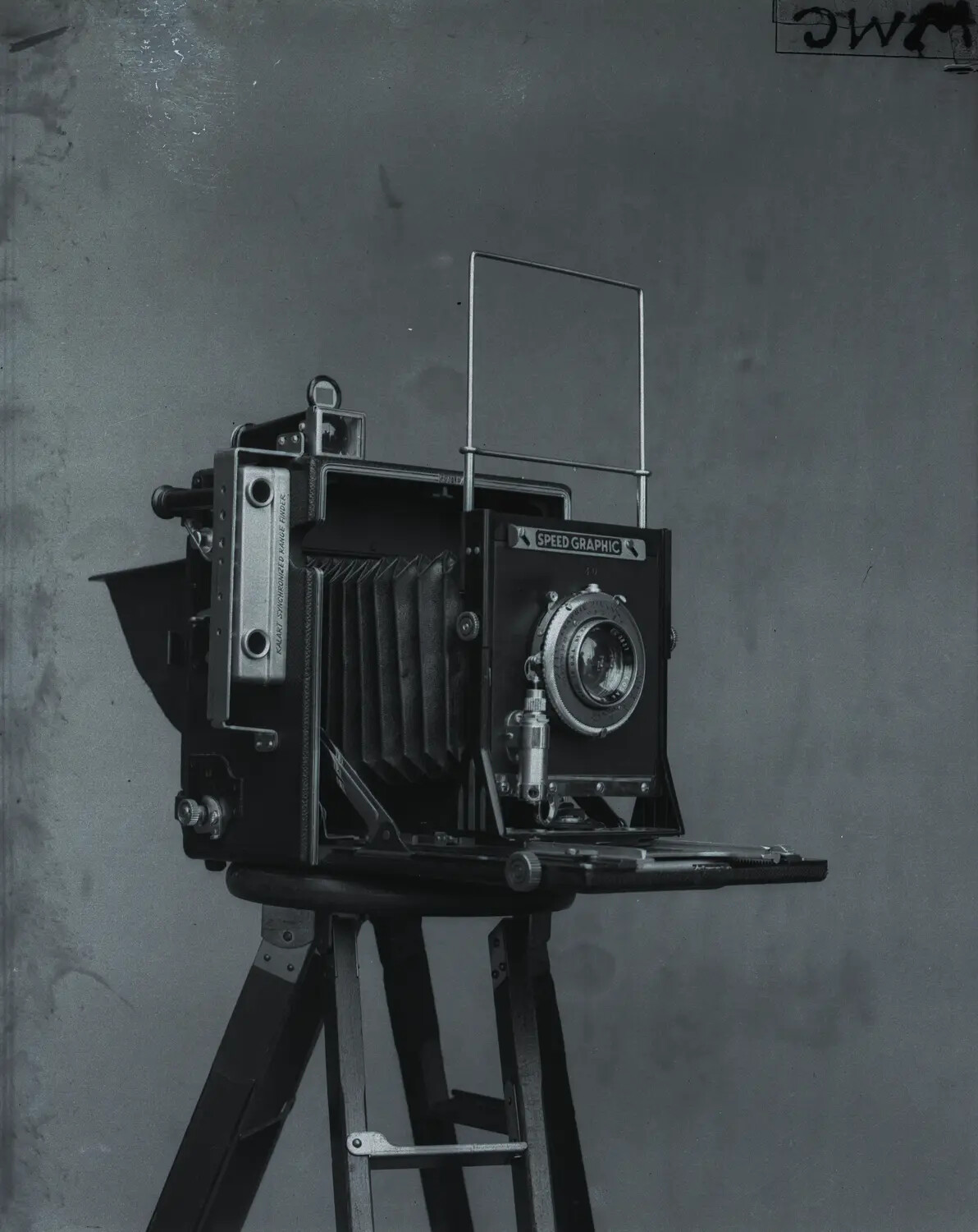 Graflex Speed Graphic Press Camera with Kalart Rangefinder, Studio Reference Photograph