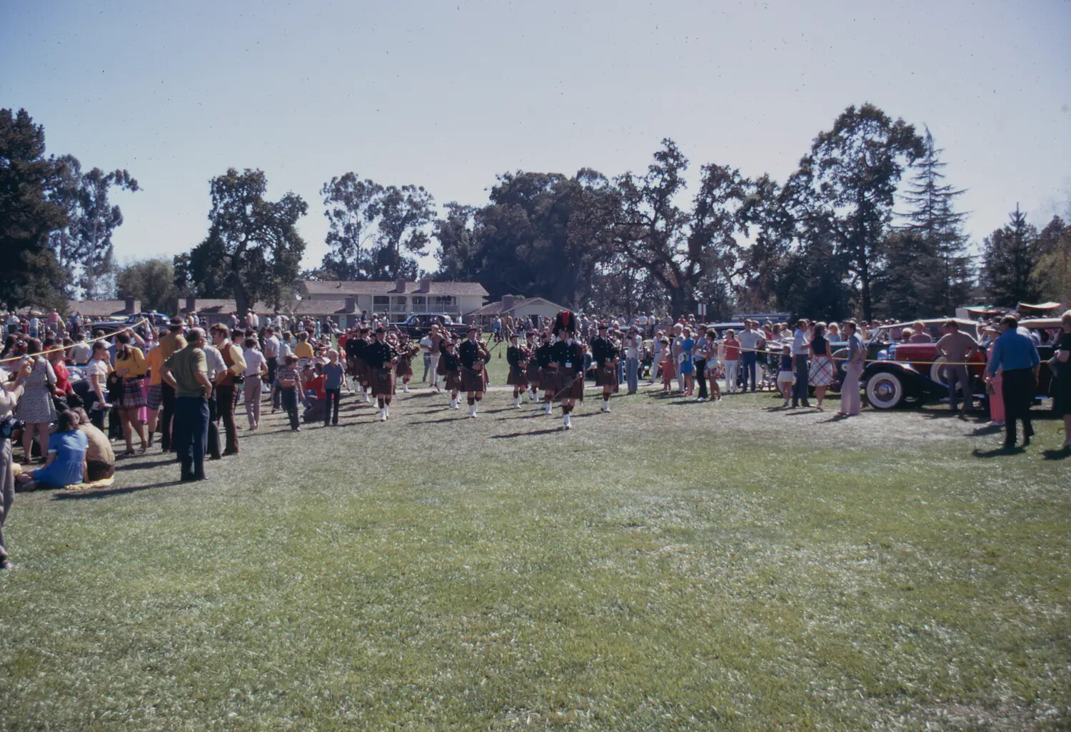 Bagpipe Band Marching at Community Festival (Misfiled Slide, Not Vietnam/Tet-Related)