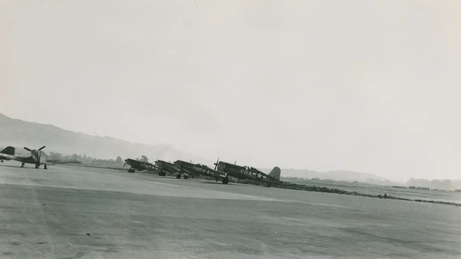 Vought F4U Corsair Fighter-Bombers on the Flight Line, Korean War Era