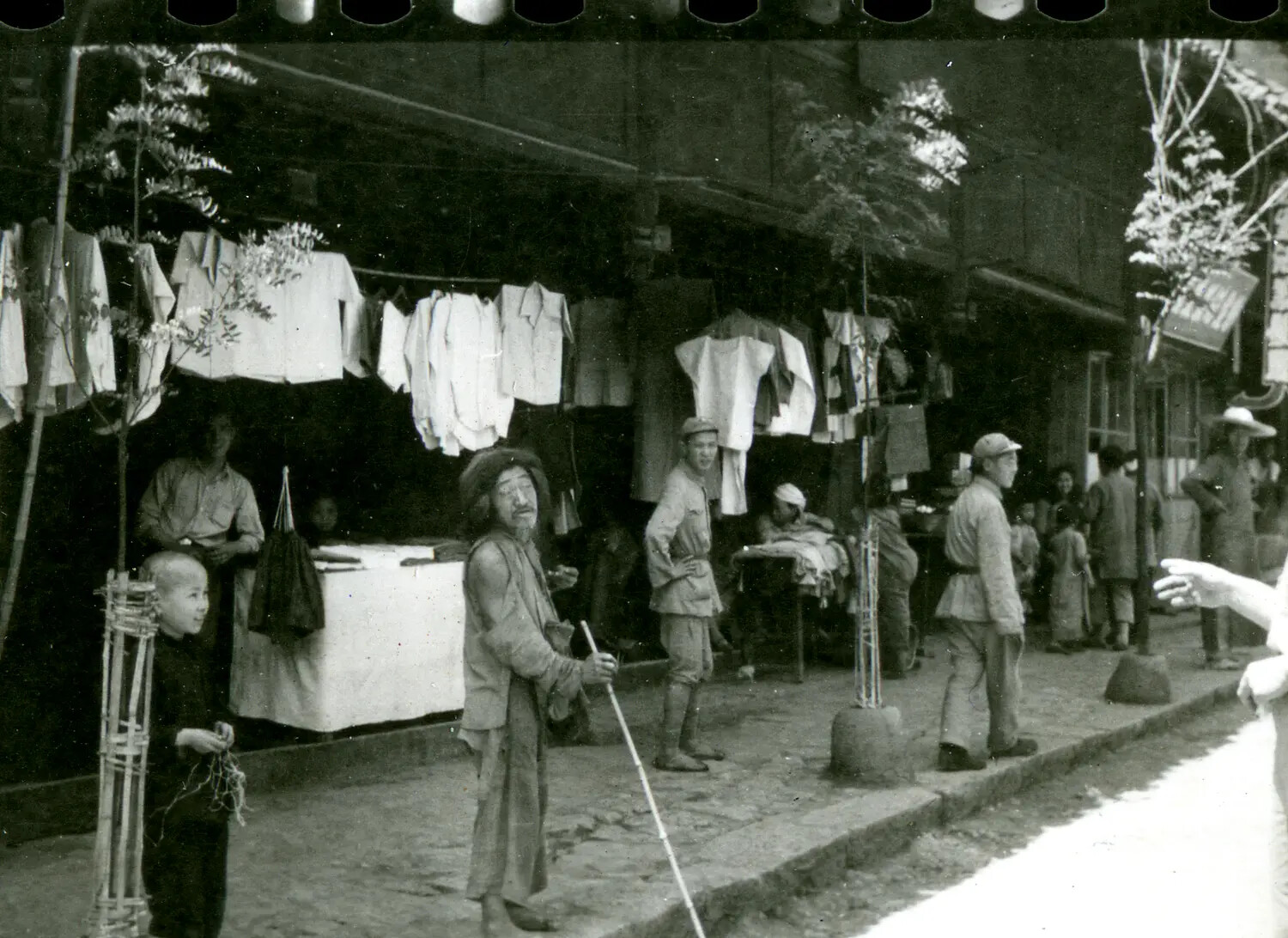 Market Street Scene, China-Burma-India Theater